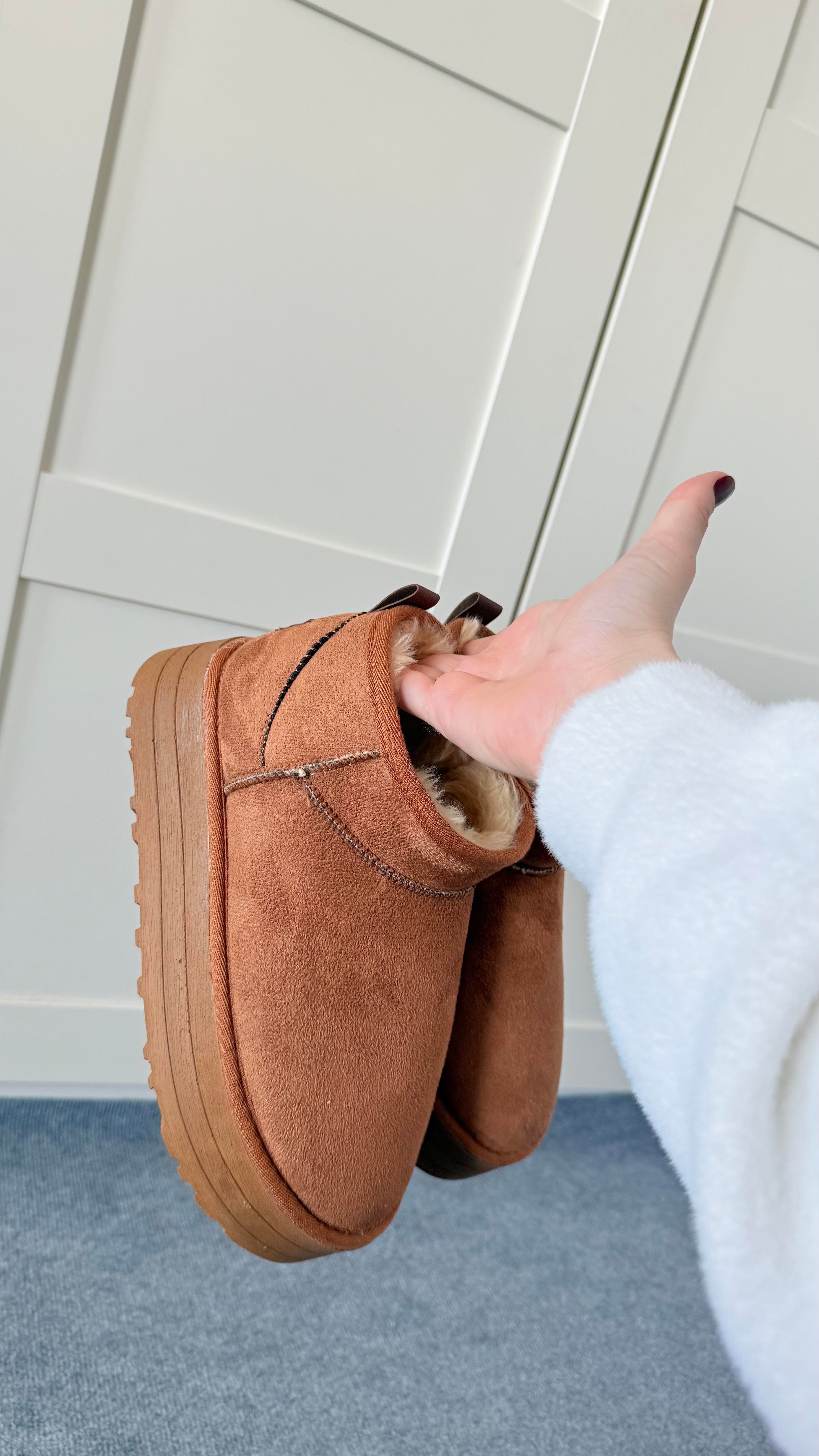 Ugg Bot Uzun Kürklü Taba