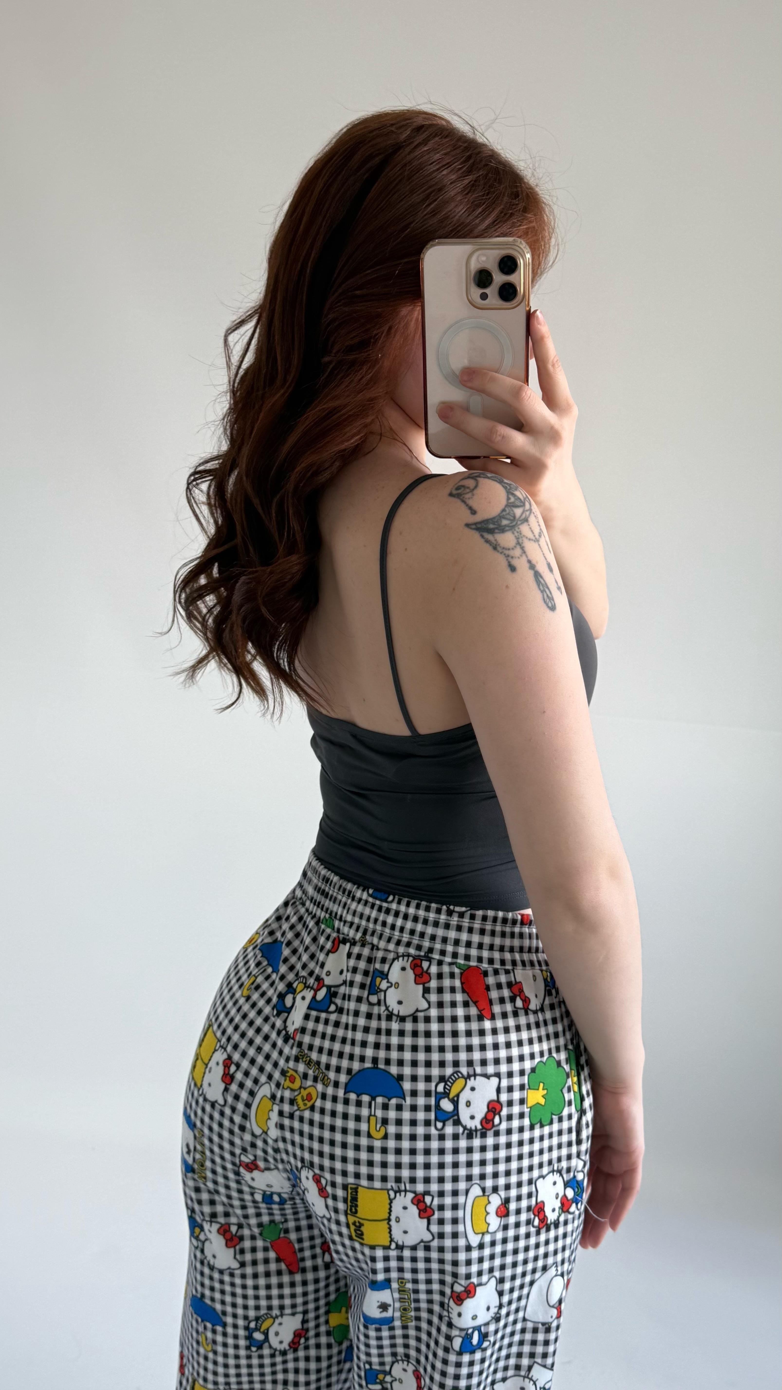V Yaka Polyamid Crop Gri