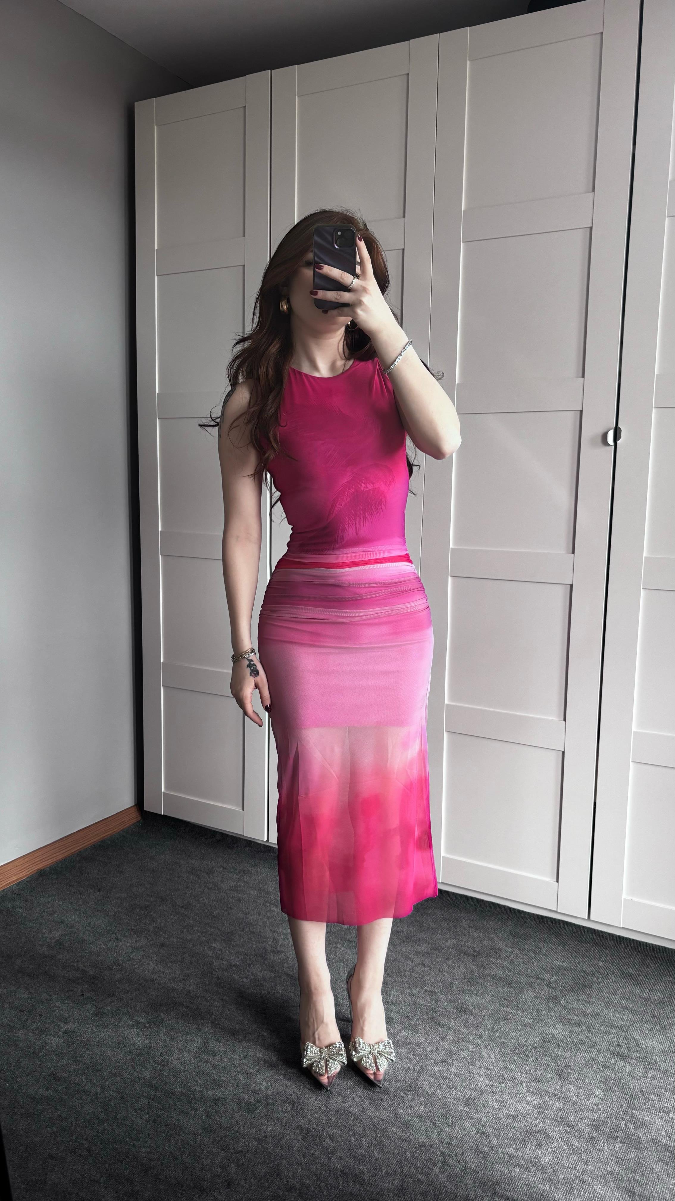 Vibe Pembe Elbise