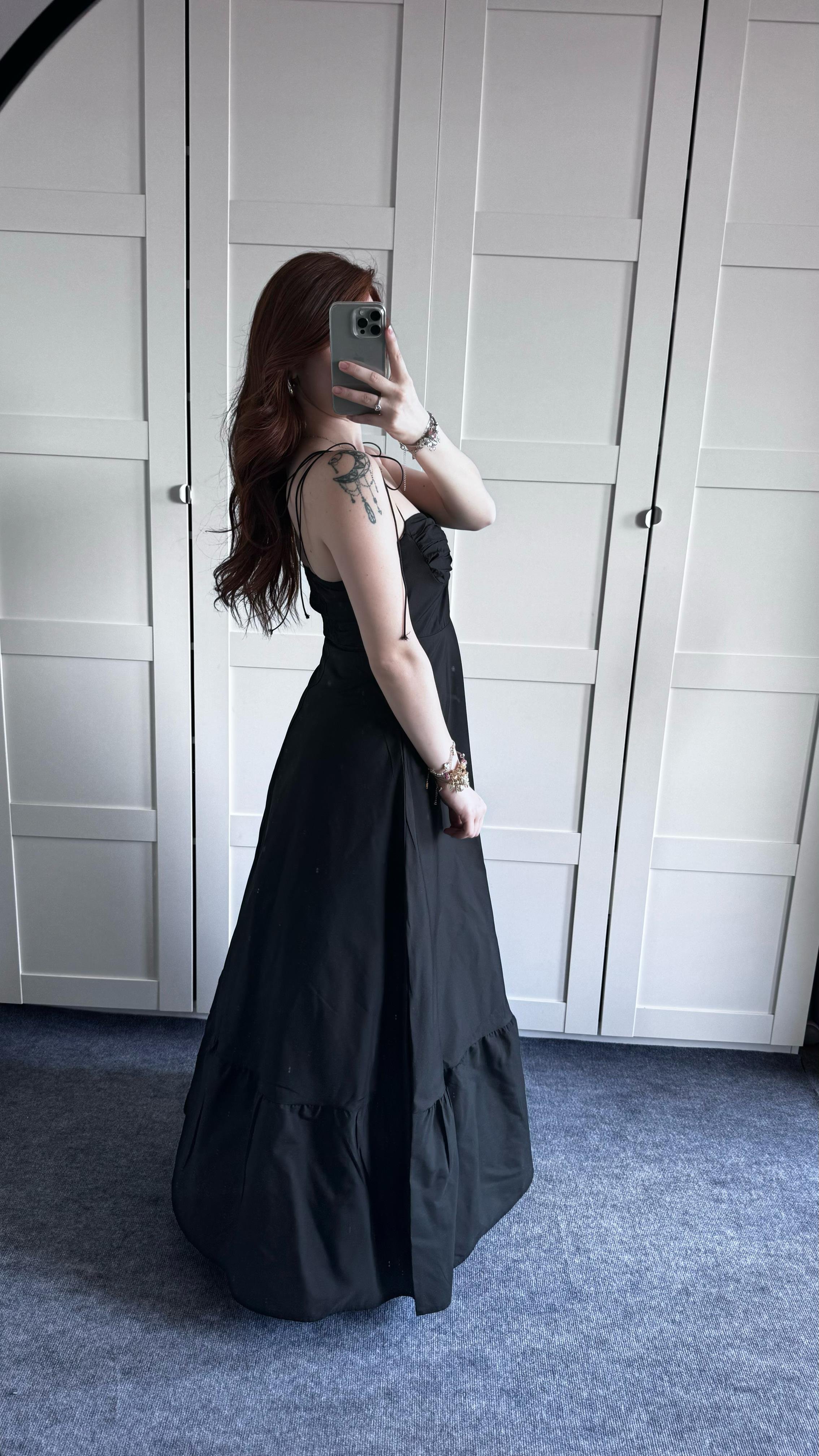 Violetta Siyah Elbise 