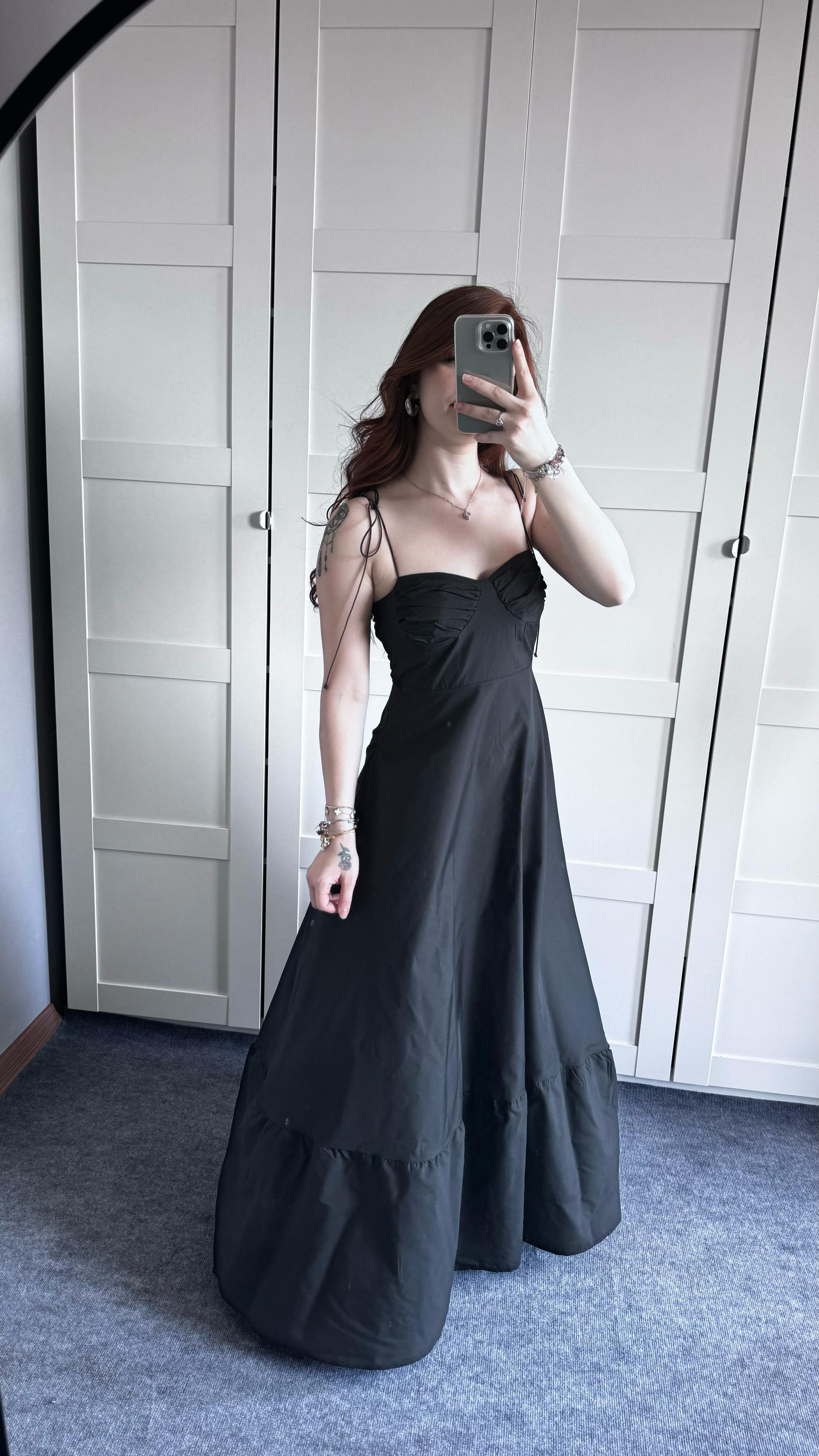 Violetta Siyah Elbise 
