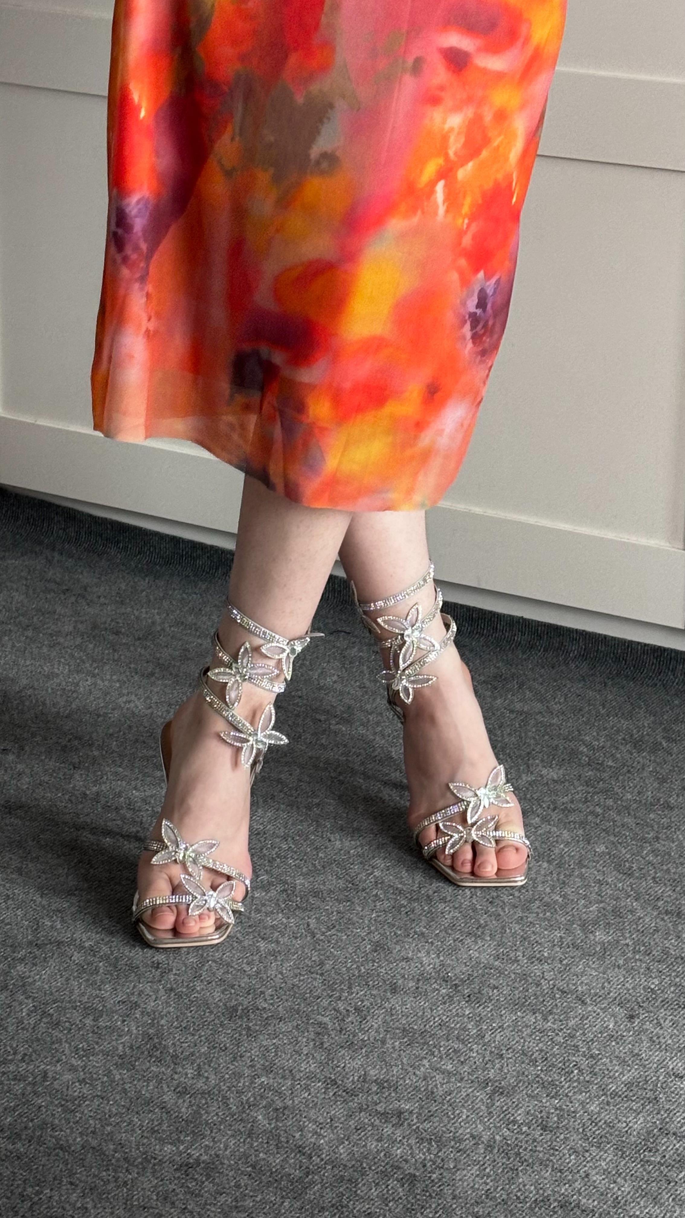 Winx Gümüş Topuklu Ayakkabı