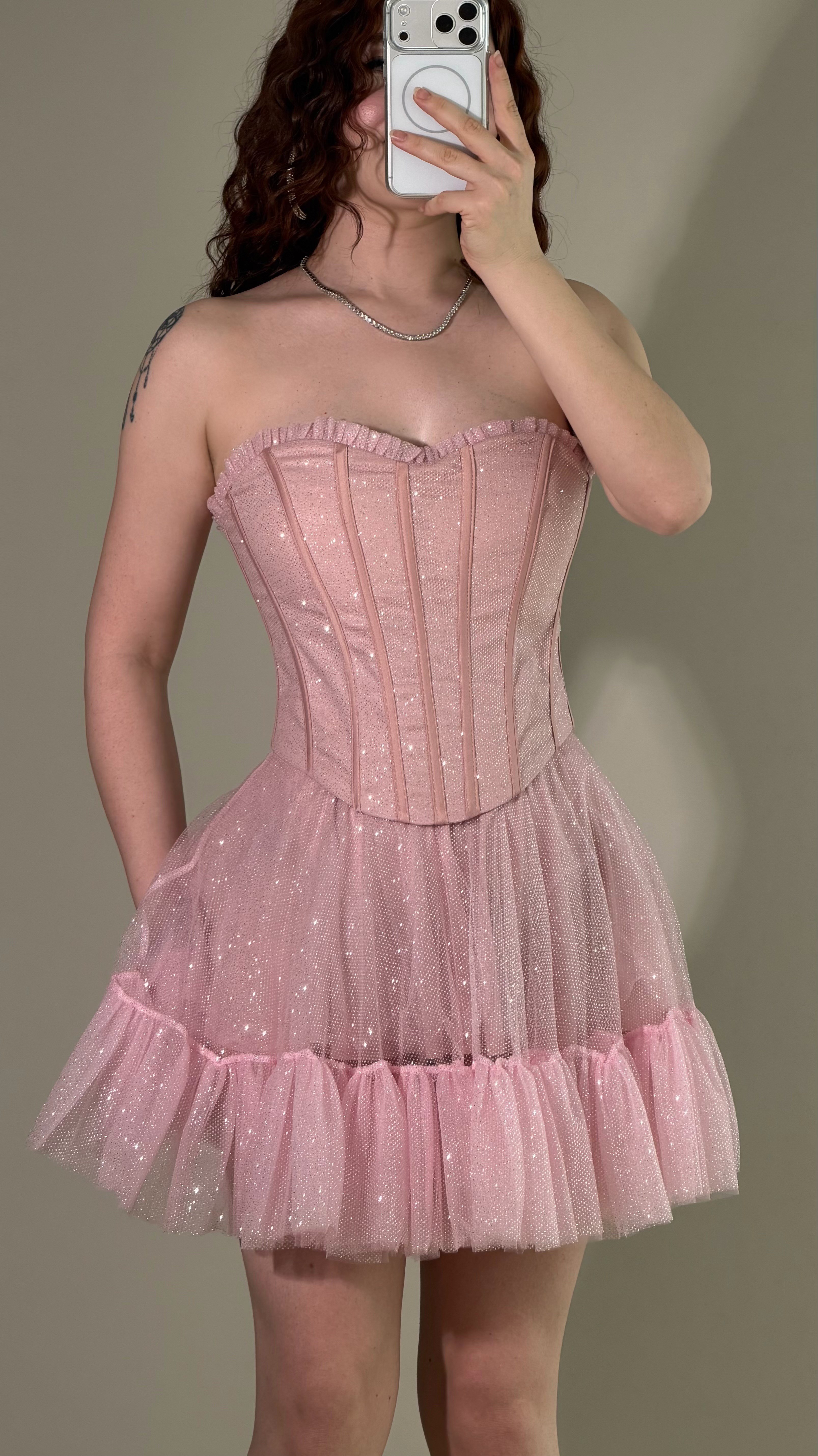 Winx Peri Mini Elbise Pudra