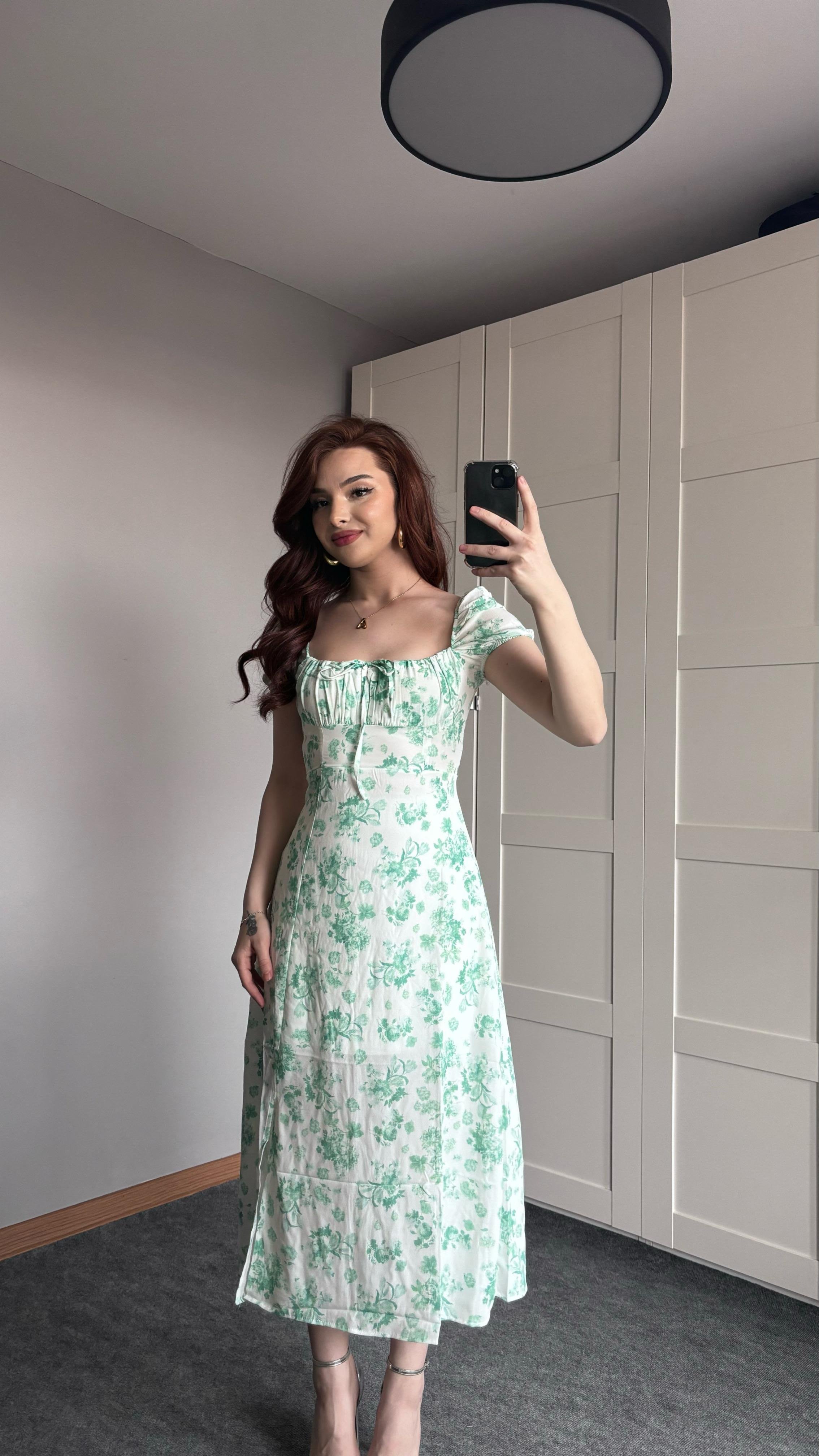 Yeşil Çıtır Elbise