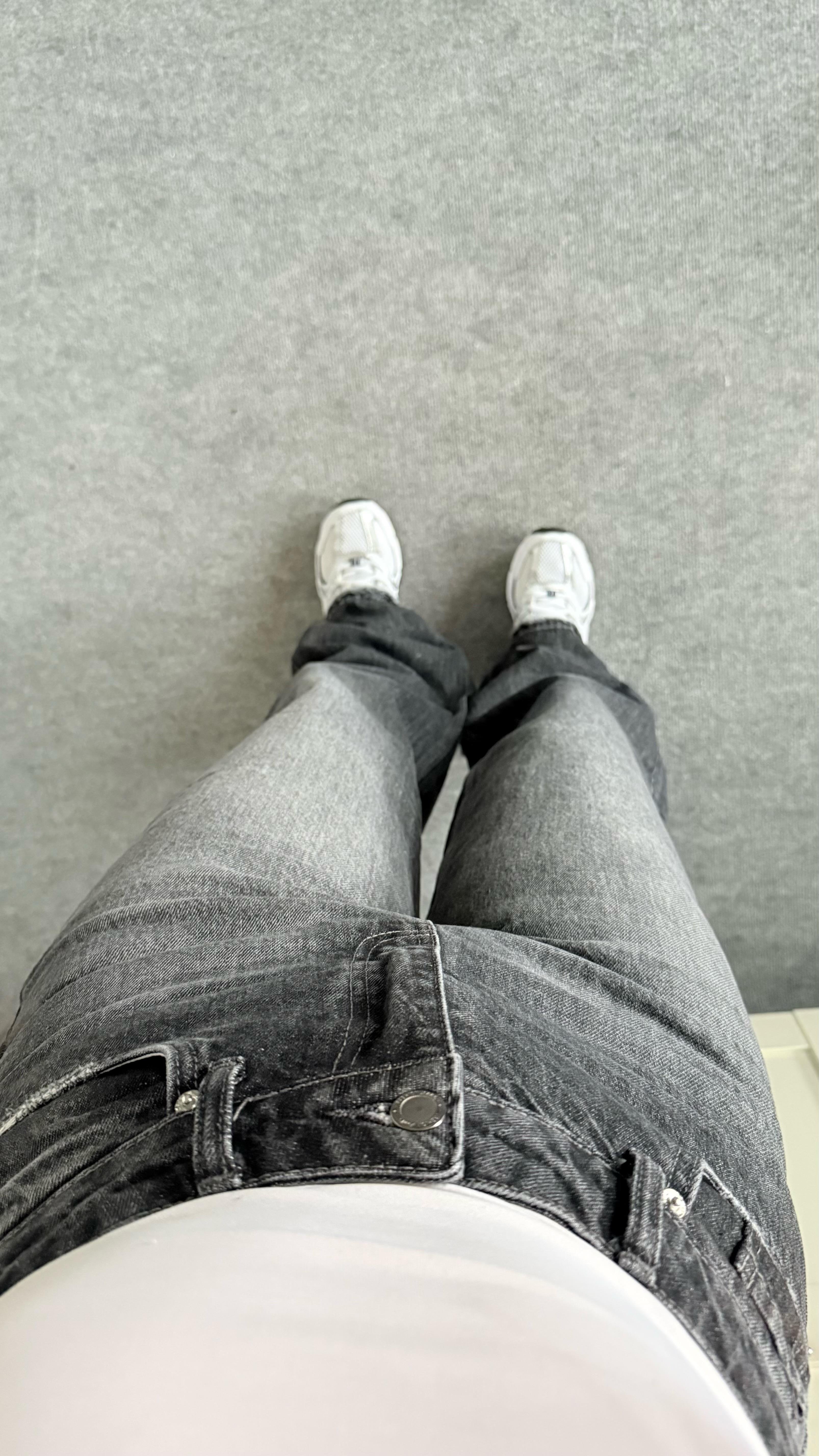 Yüksek Bel Wide Leg Plazzo Jean Antrasit