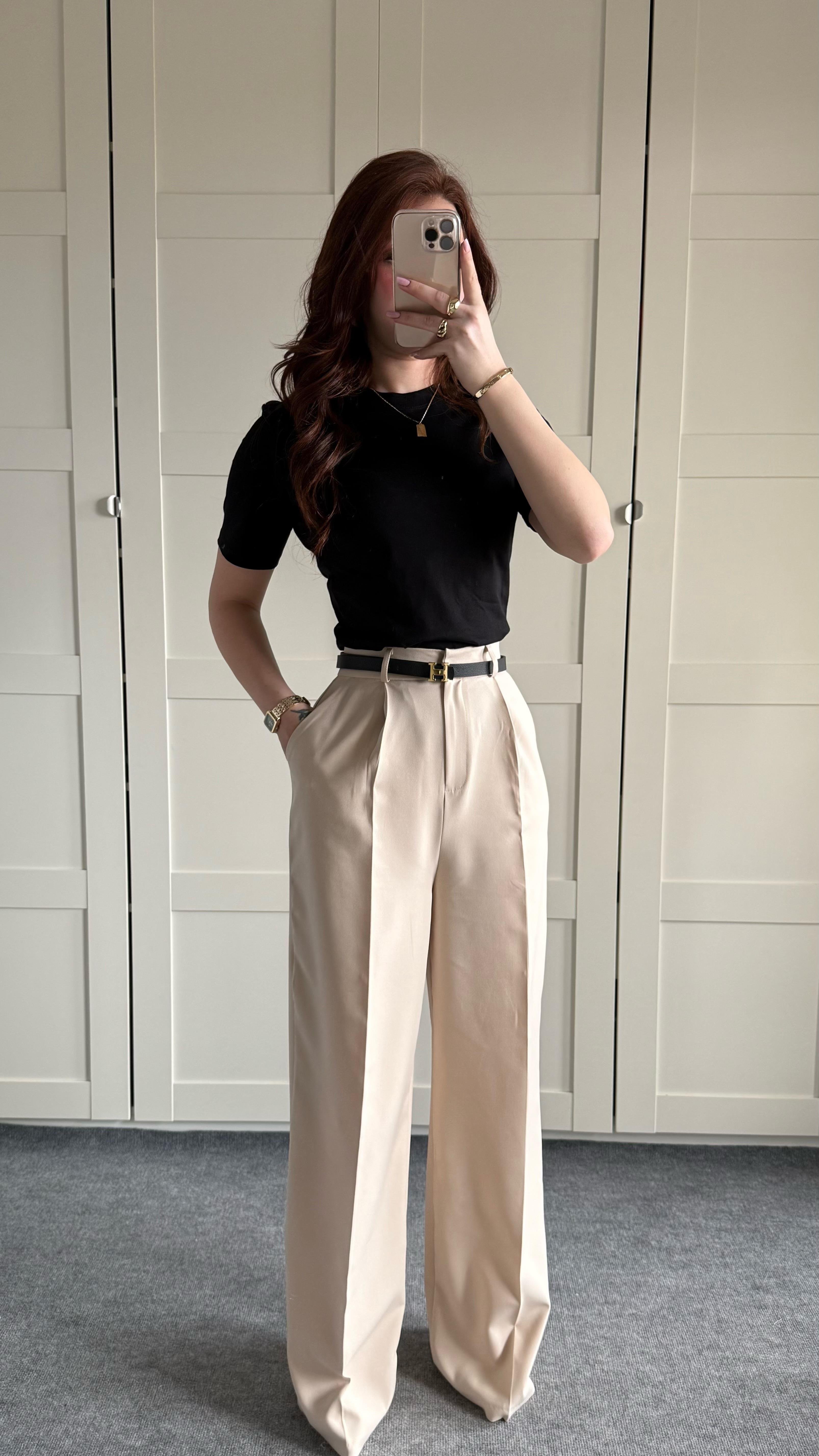 Zara Plazzo Pantolon Bej