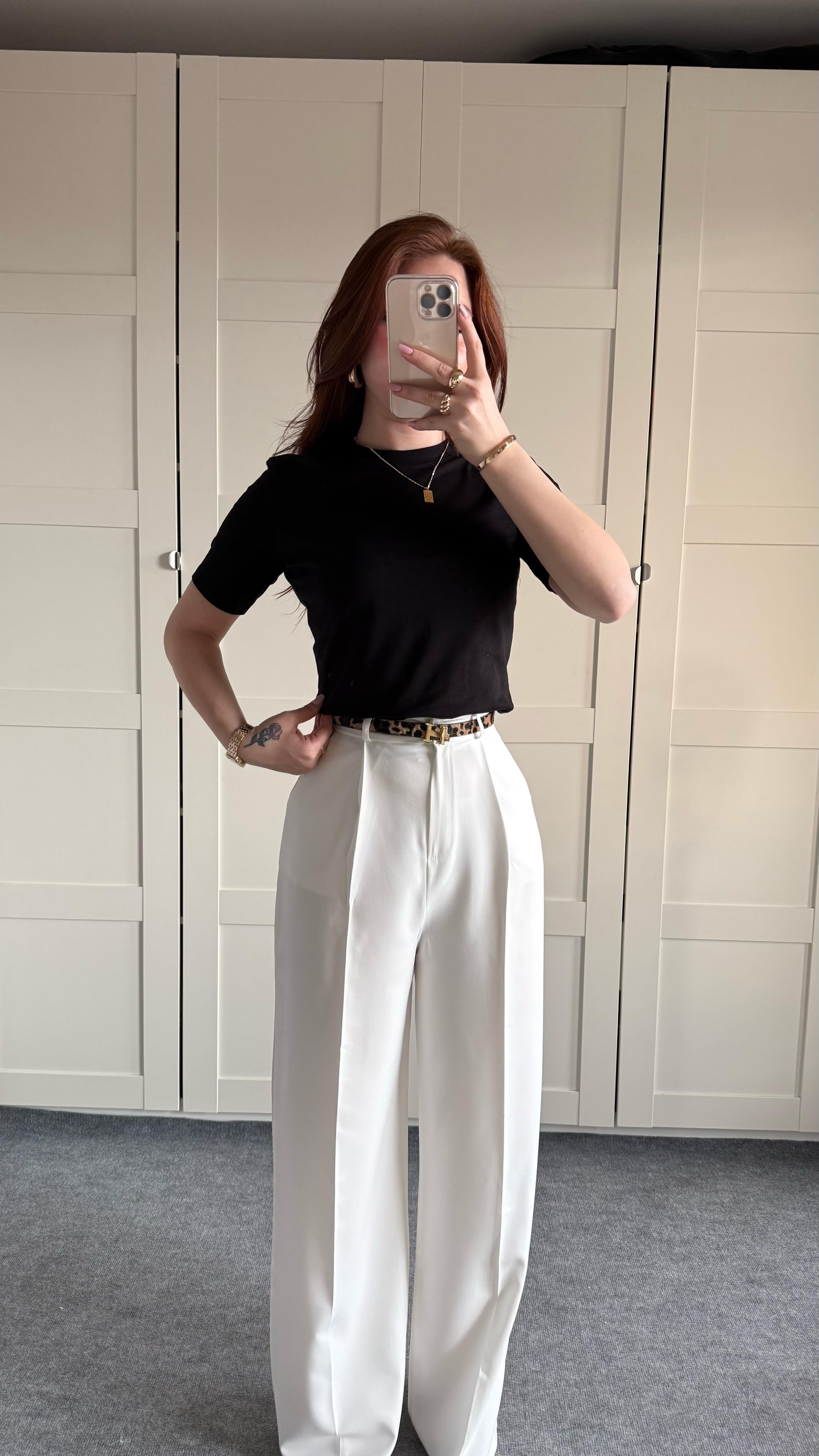 Zara Plazzo Pantolon Beyaz