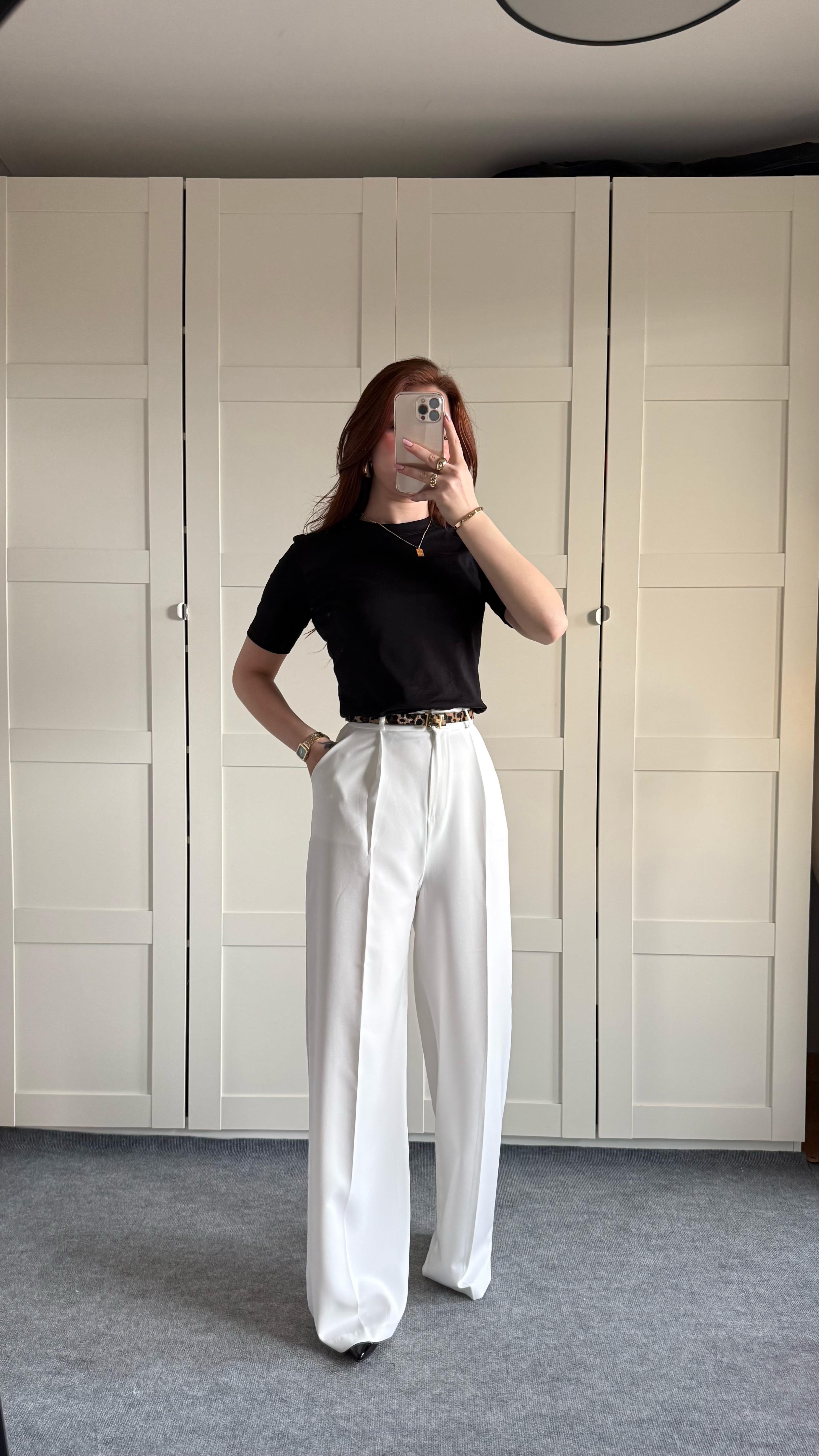 Zara Plazzo Pantolon Beyaz