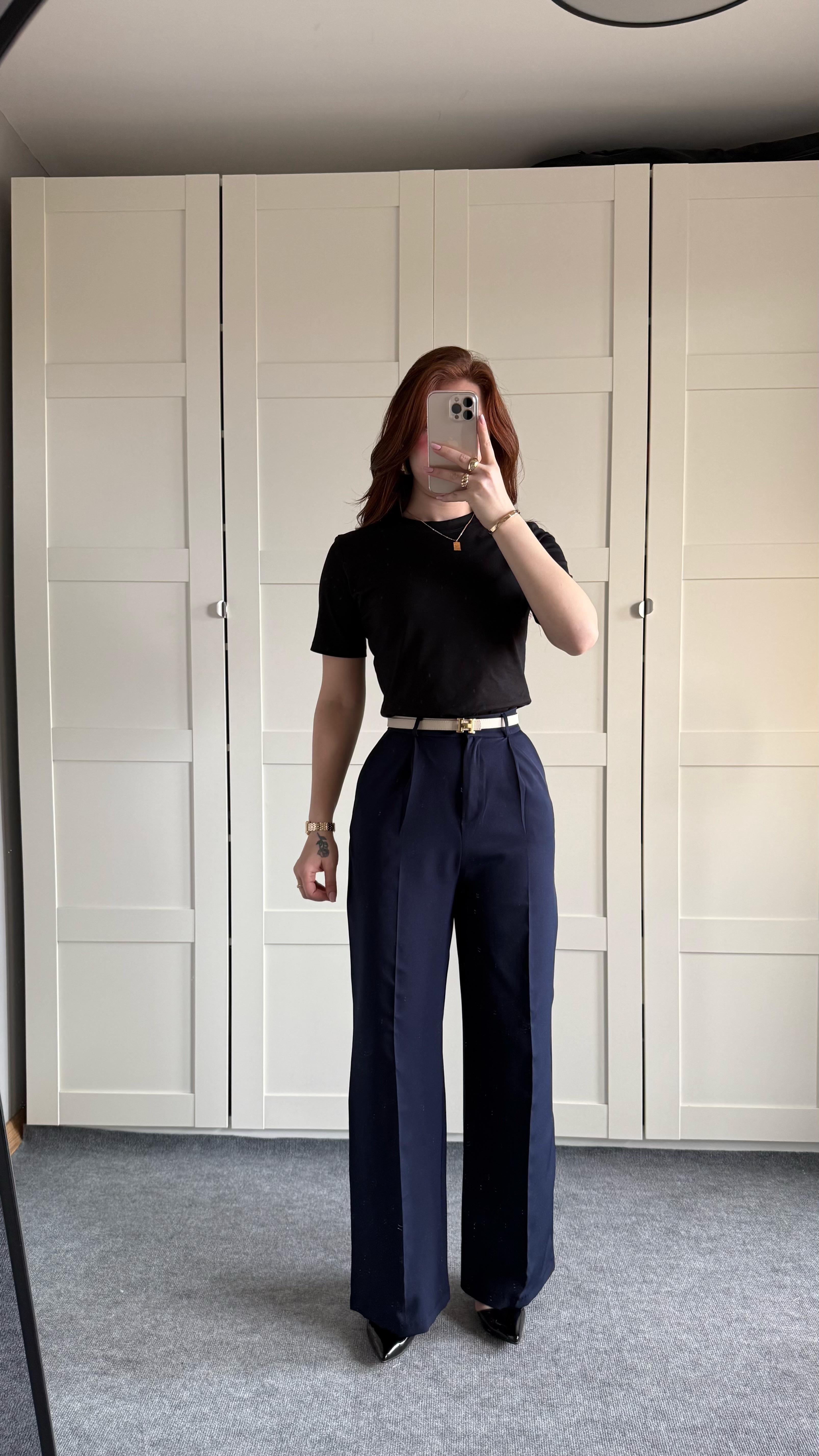 Zara Plazzo Pantolon Lacivert 