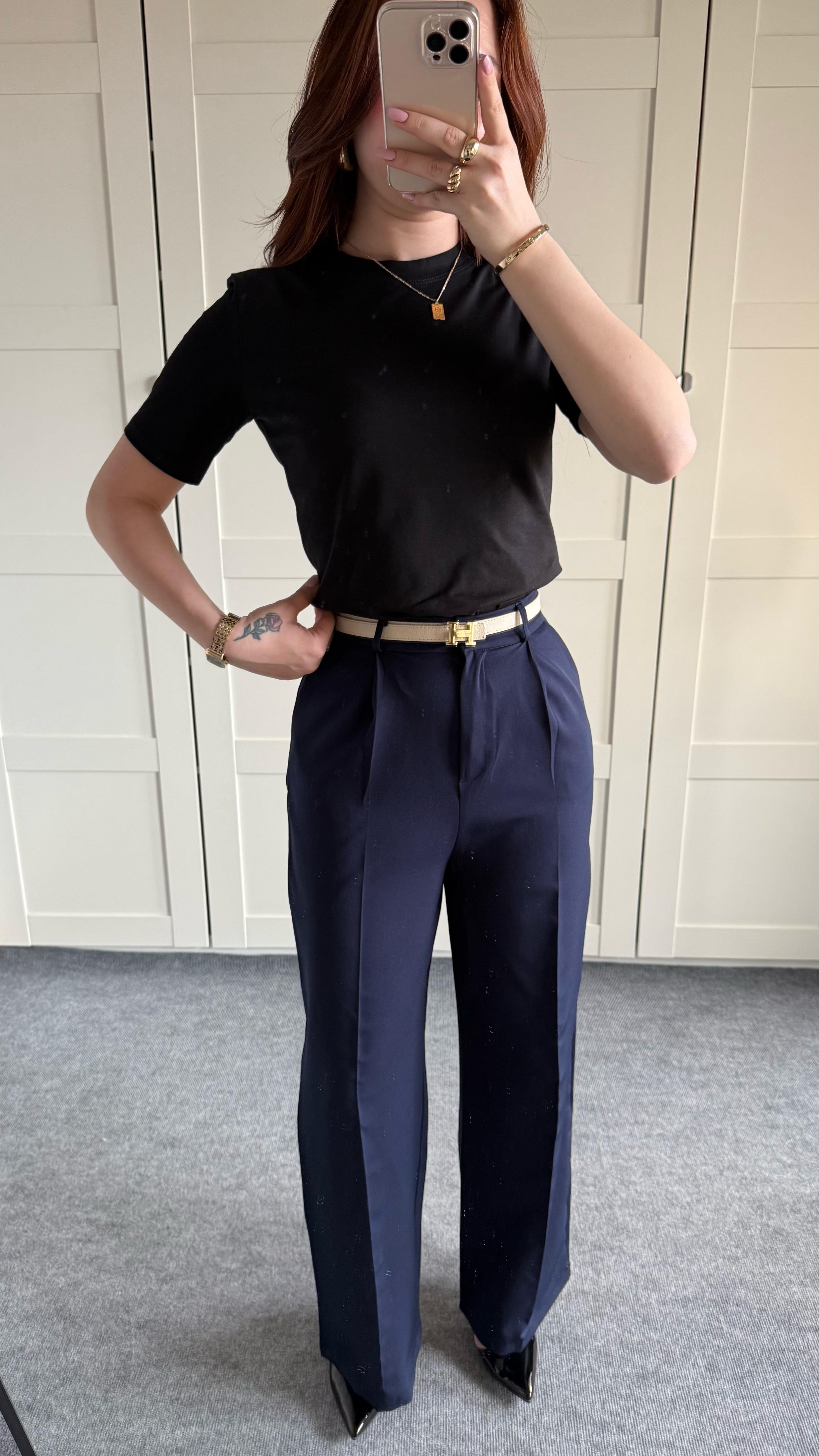 Zara Plazzo Pantolon Lacivert 
