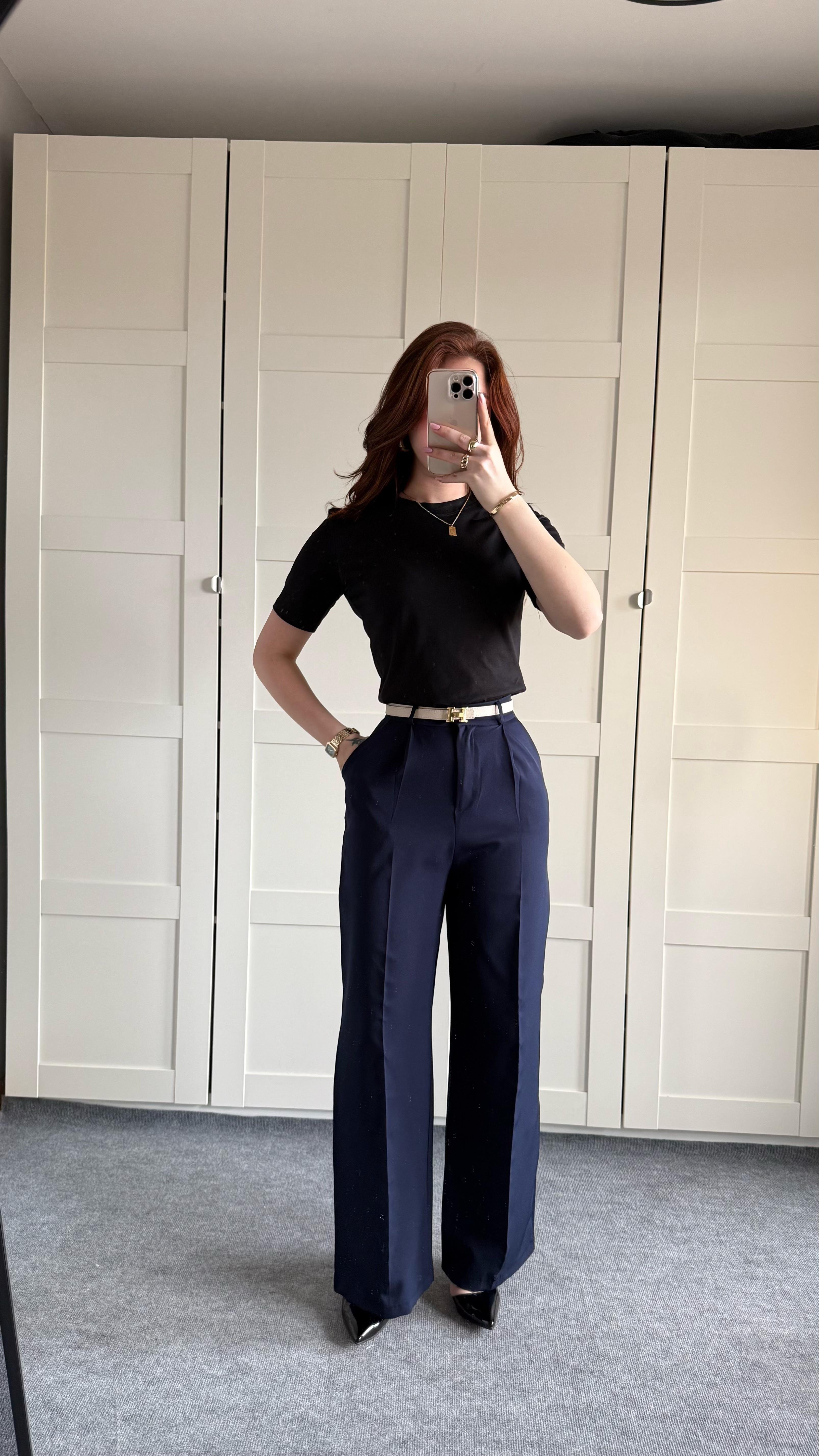 Zara Plazzo Pantolon Lacivert 