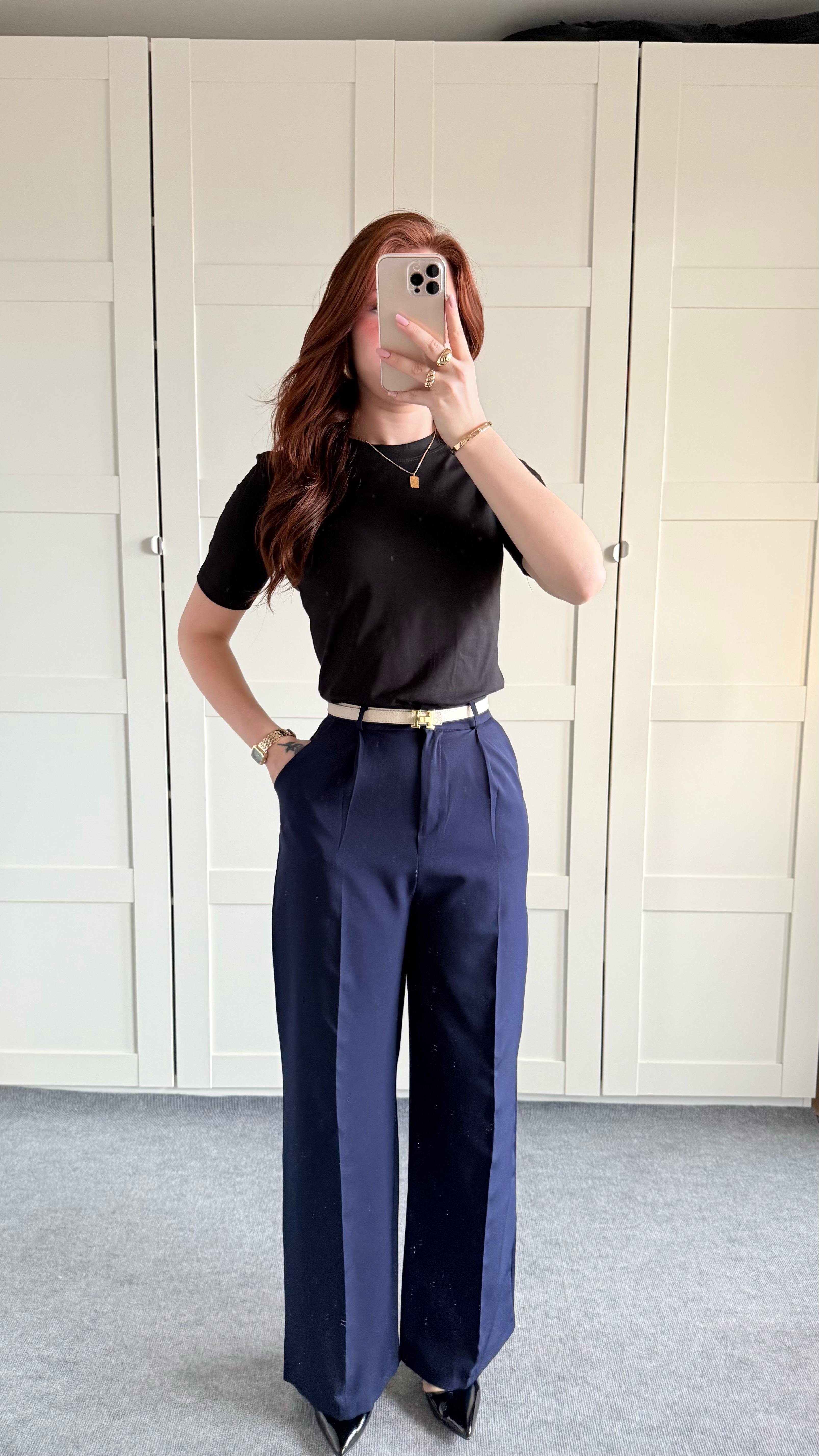 Zara Plazzo Pantolon Lacivert 