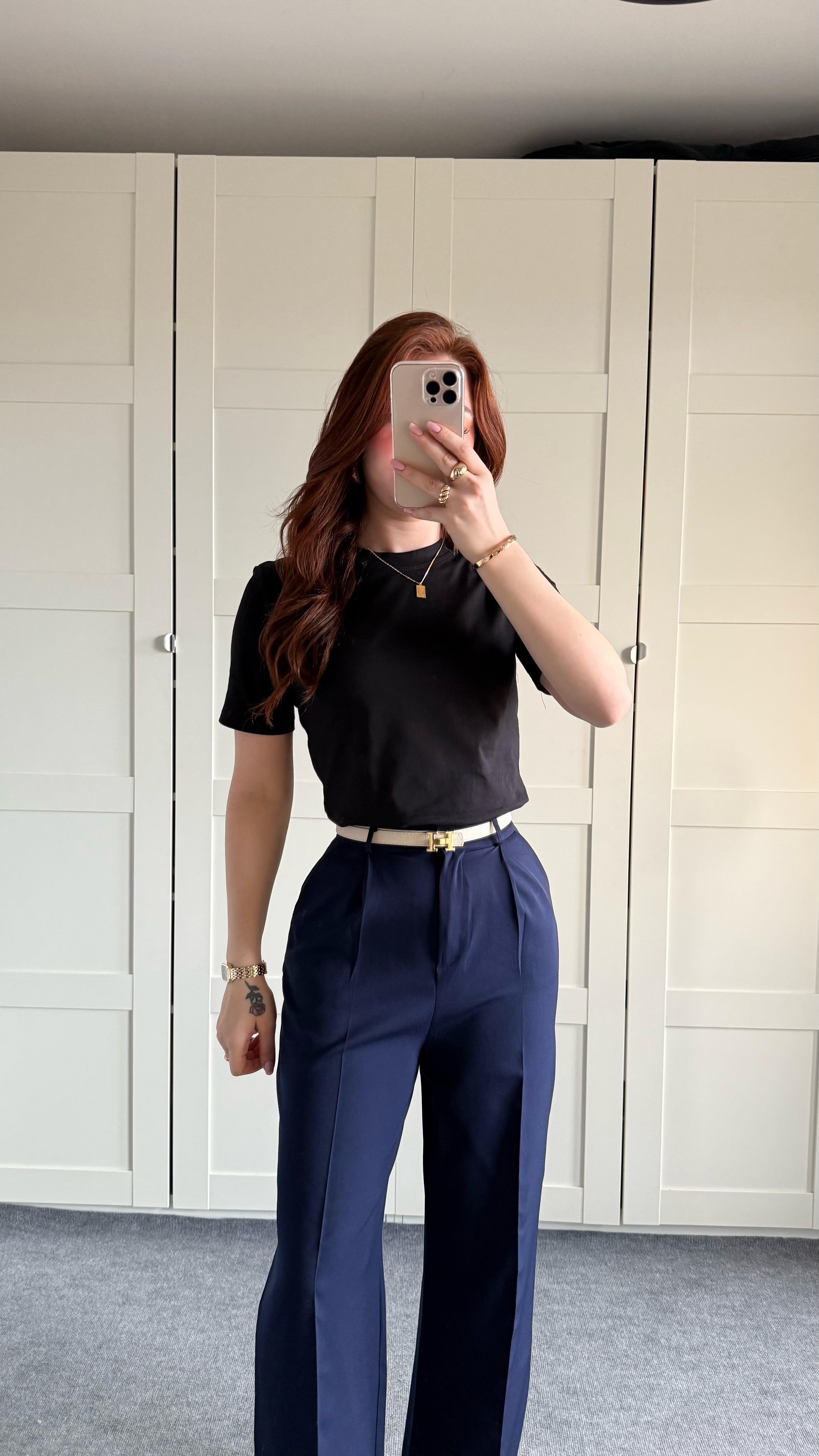 Zara Plazzo Pantolon Lacivert 