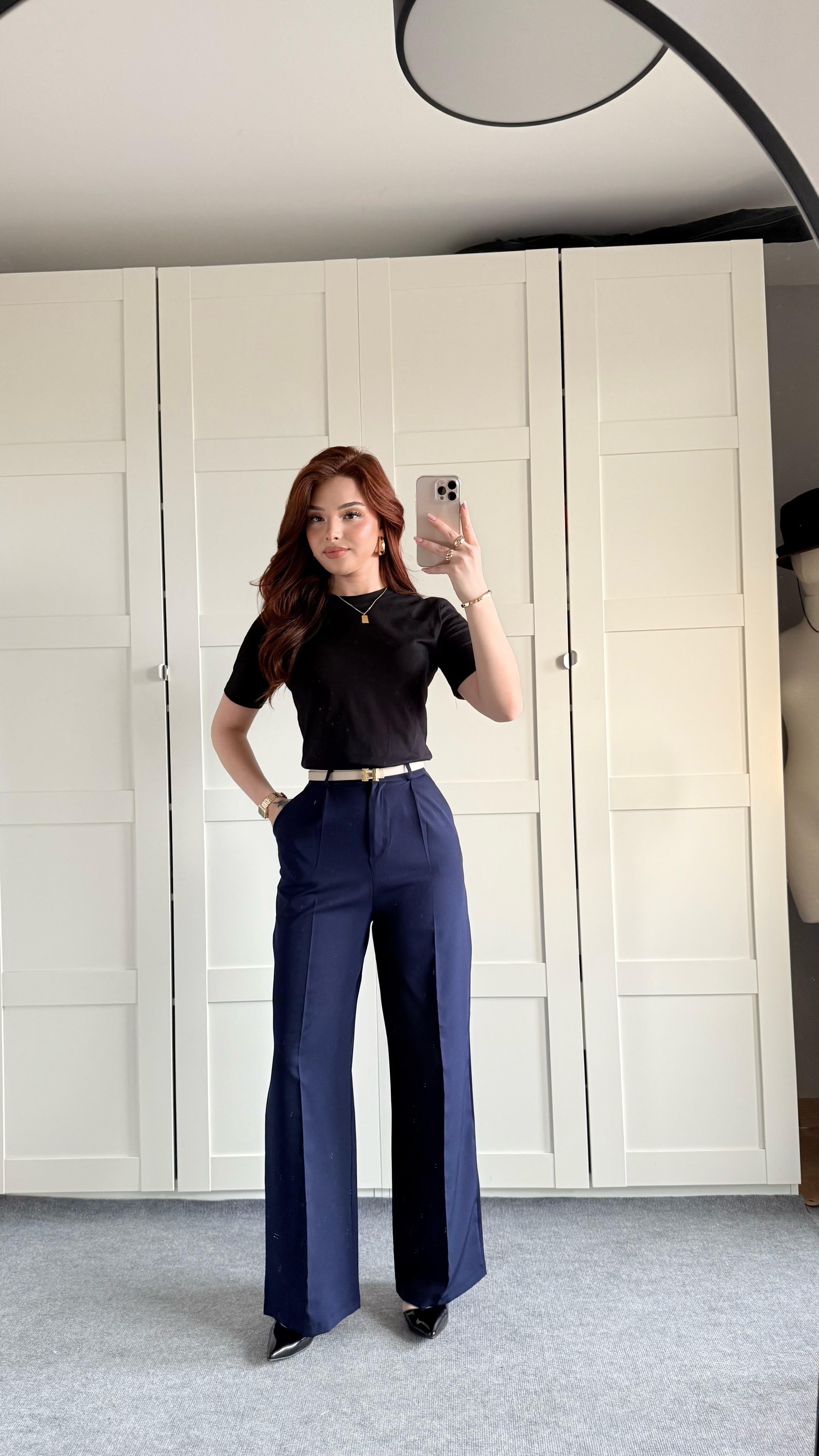 Zara Plazzo Pantolon Lacivert 