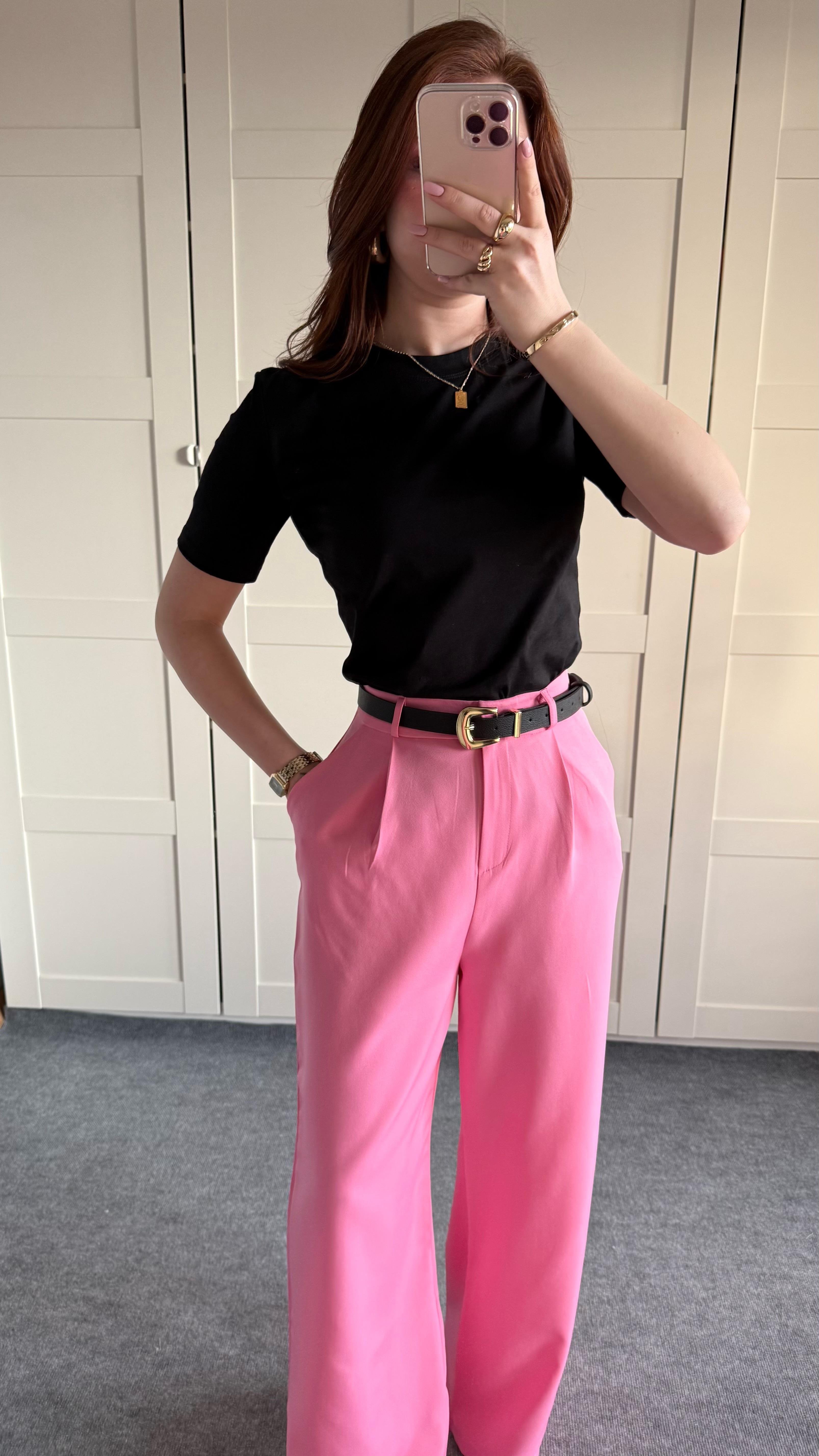 Zara Plazzo Pantolon Pembe