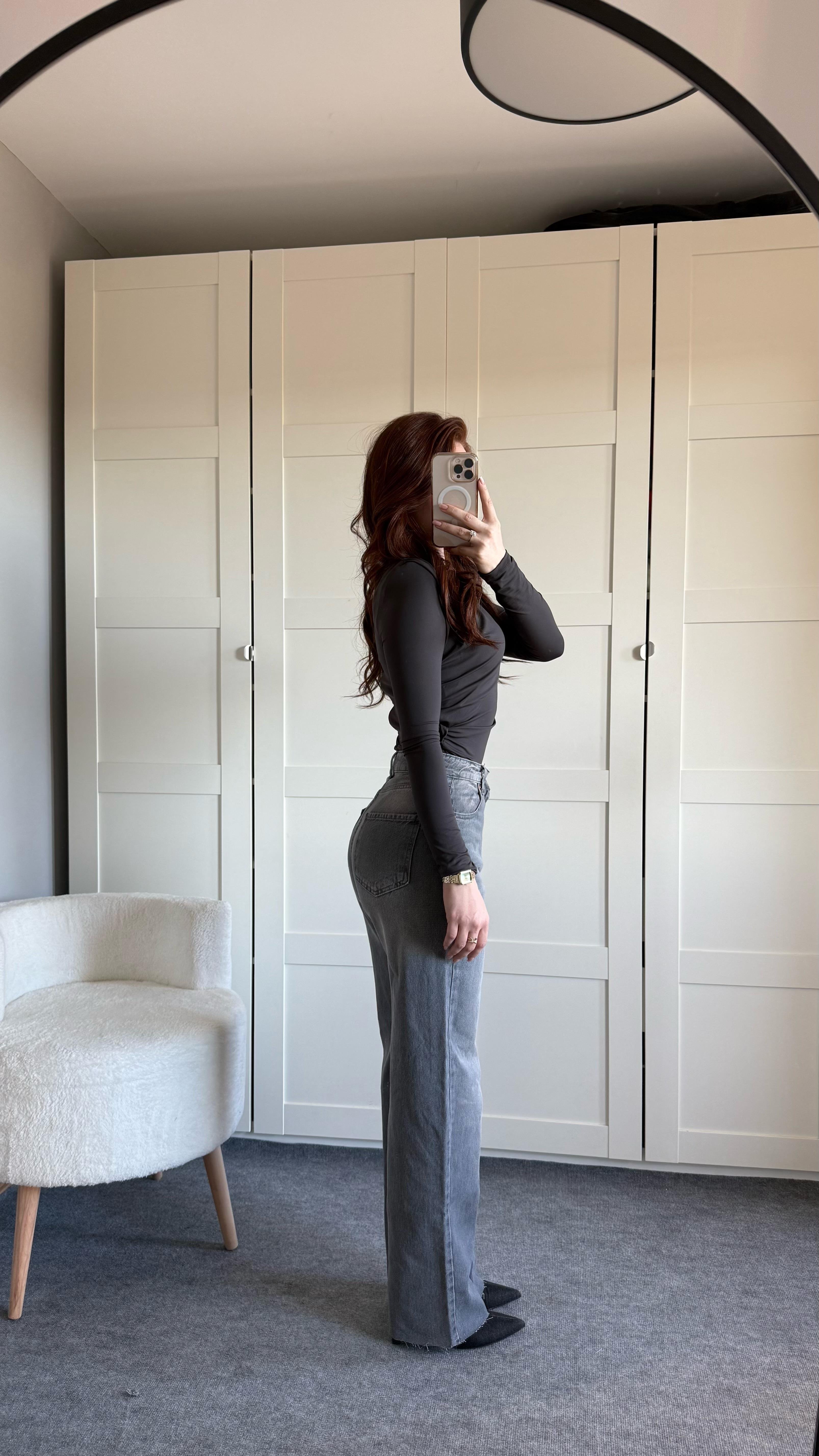 Zara Straigh Fit Jean Antrasit