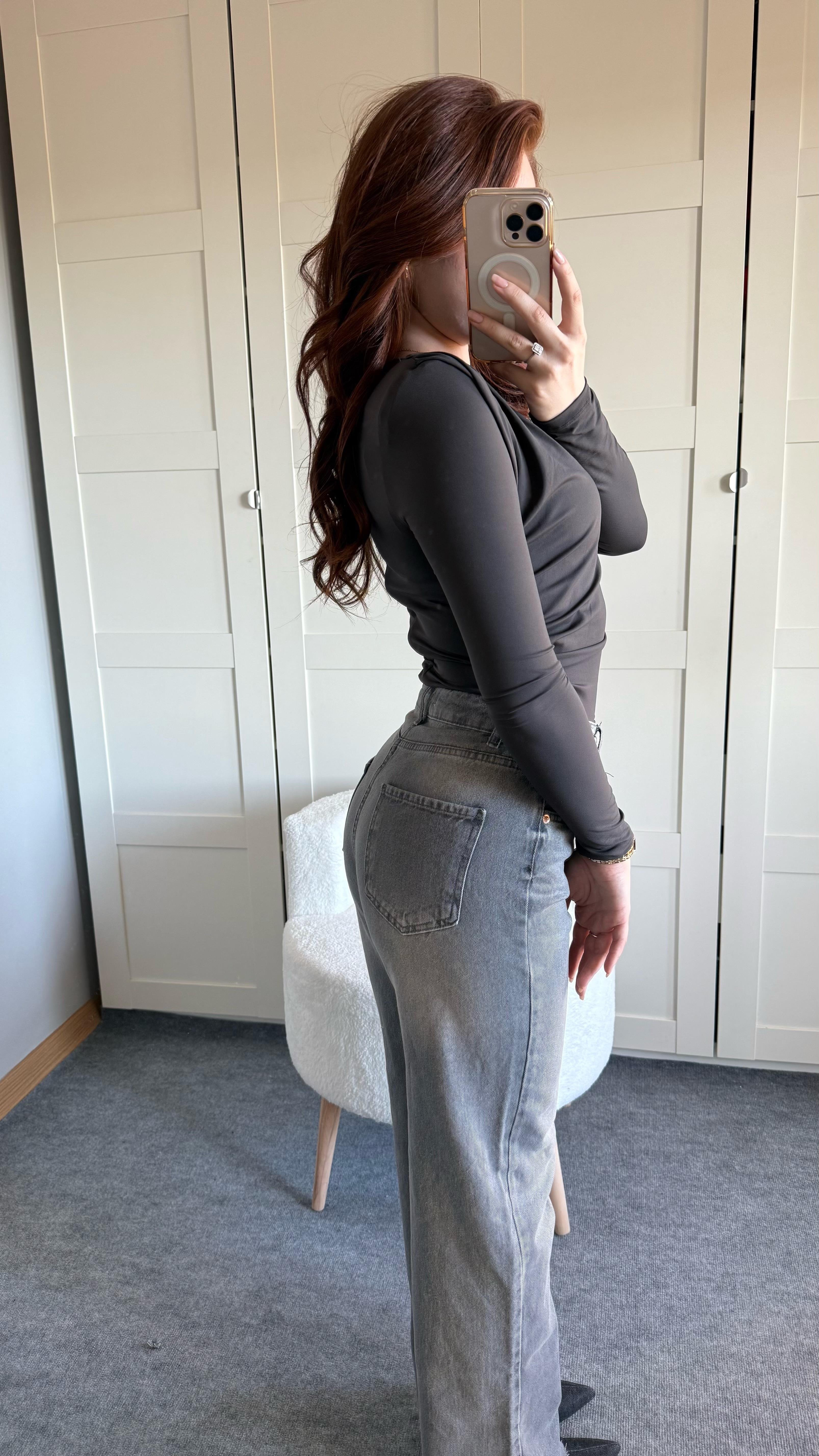 Zara Straigh Fit Jean Antrasit