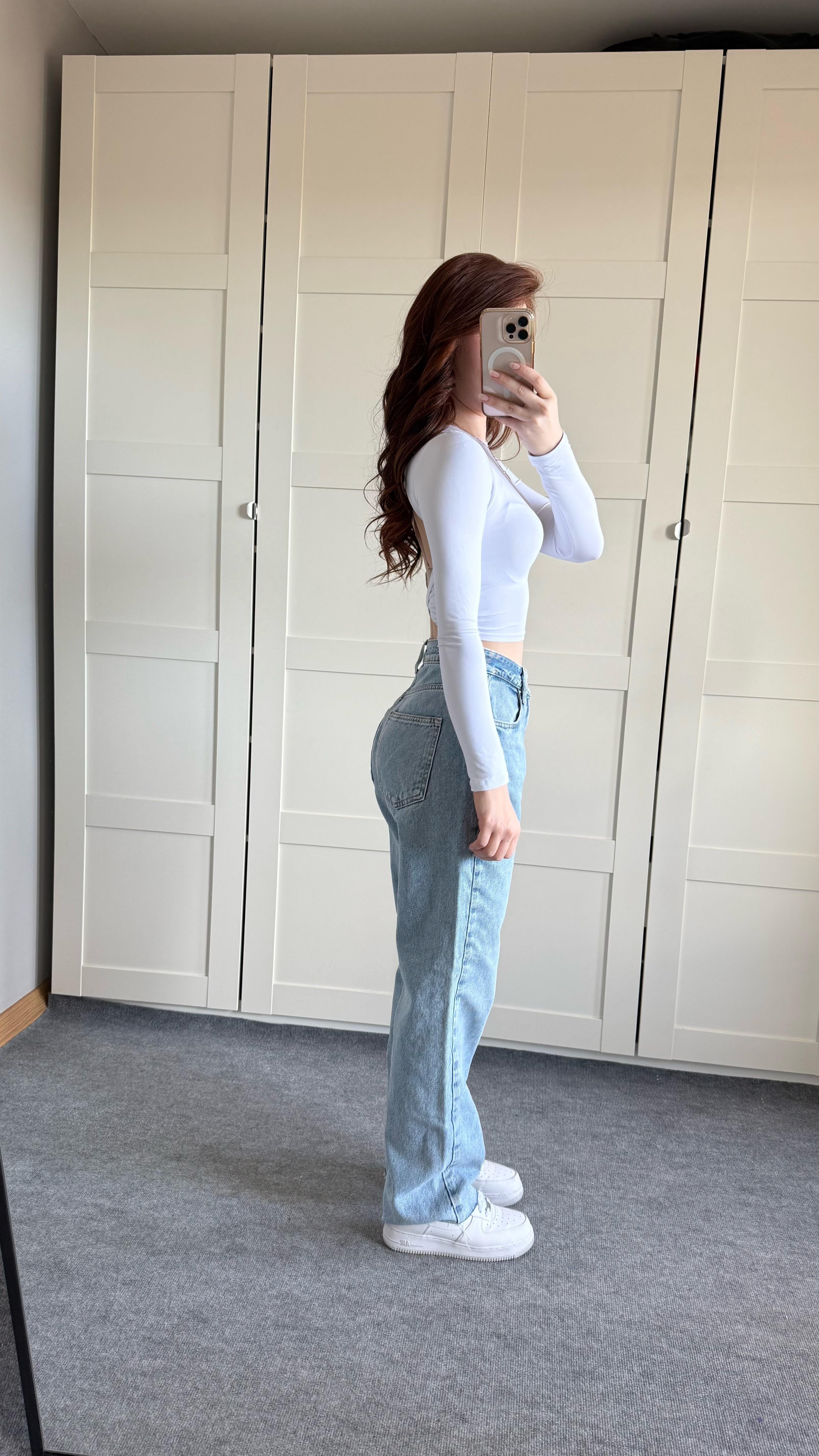 Zara Straigh Fit Jean Buz Mavisi
