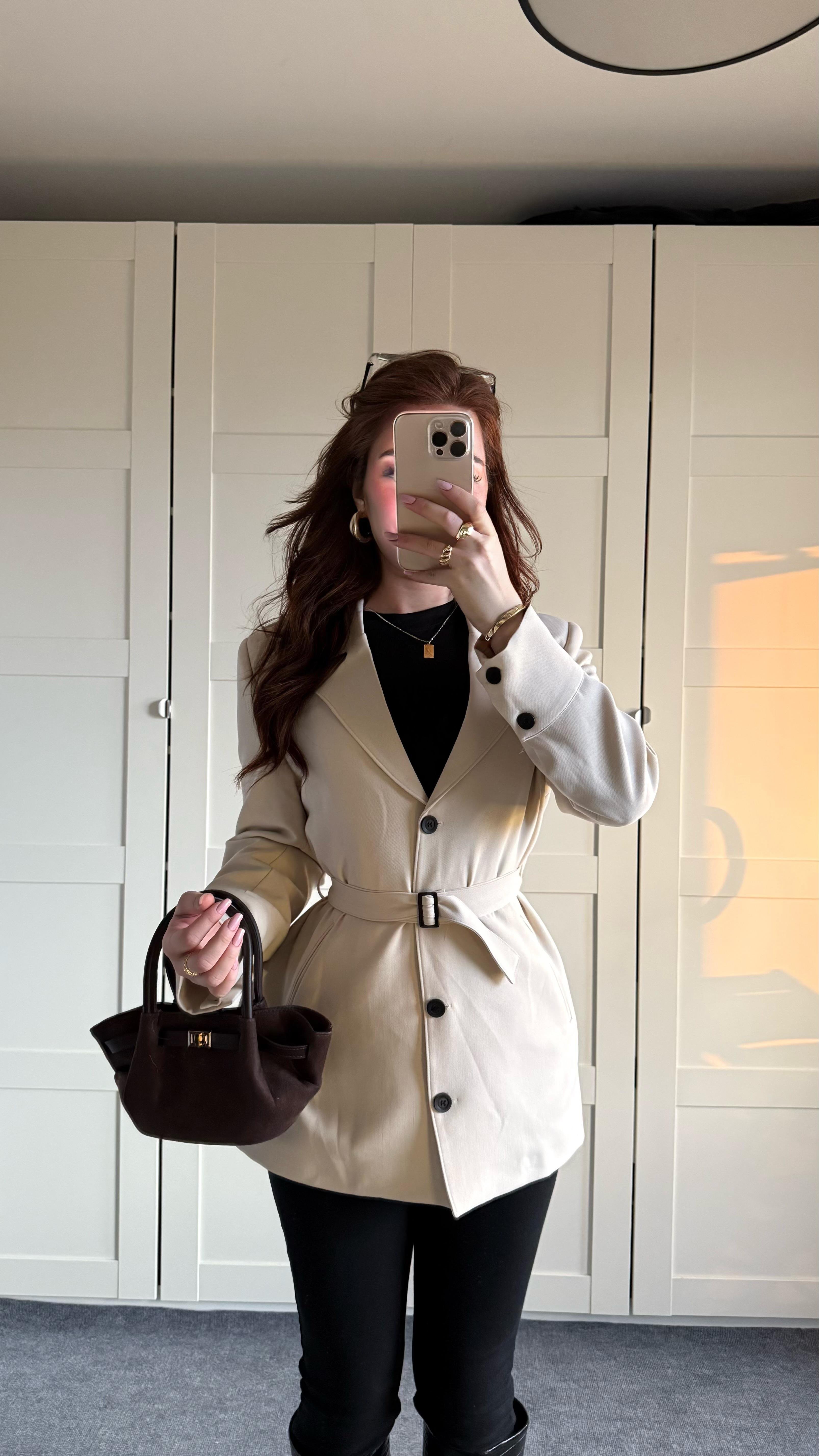 Zara Tasarım Blazer Ceket Bej