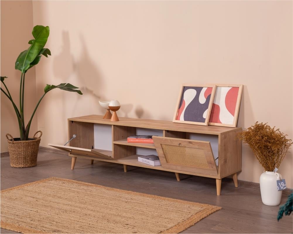 CALVİN HAZERAN 180CM TV ÜNİTESİ VE HAZERAN ORTA SEHPA 