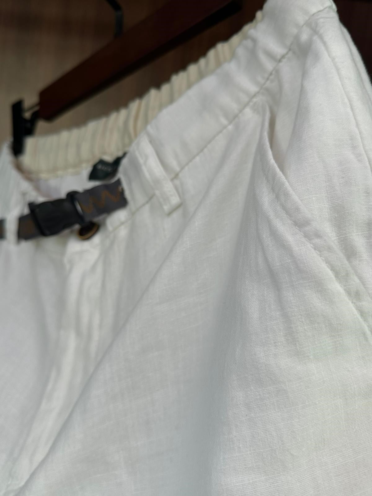 Beli Kemerli Lınen Kumaş Pantolon
