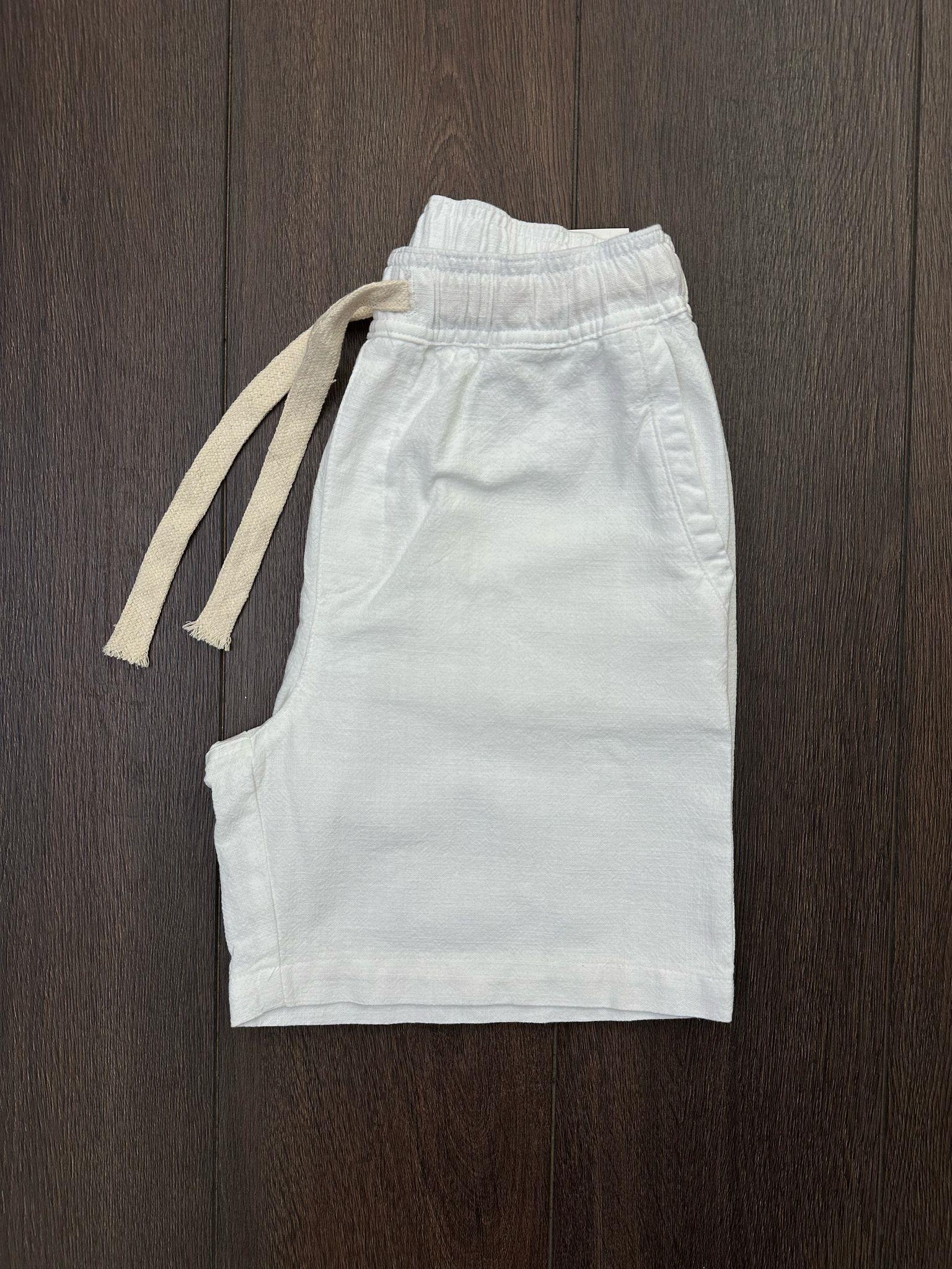 Beli Lastikli Keten Kumaş Şort