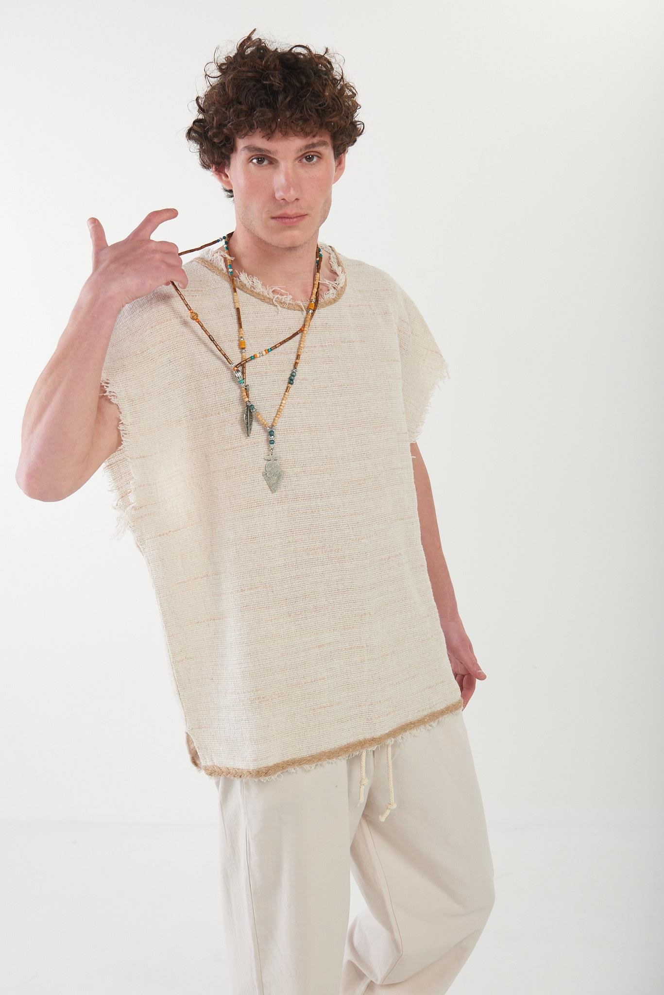 Boho Harem Keten T-Shirt