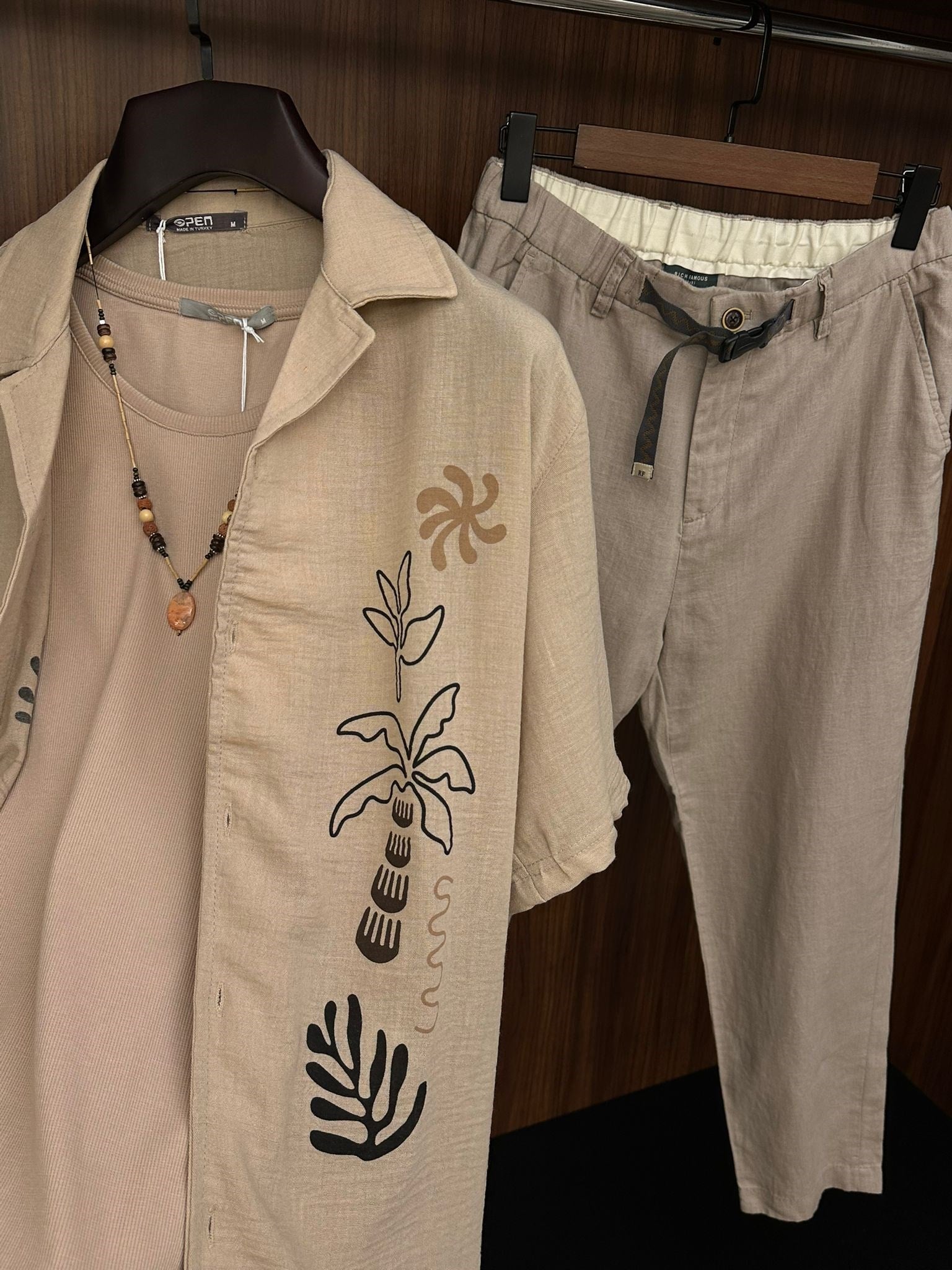 Çiçek Desenli %100 Cotton Kısa Kollu Gömlek