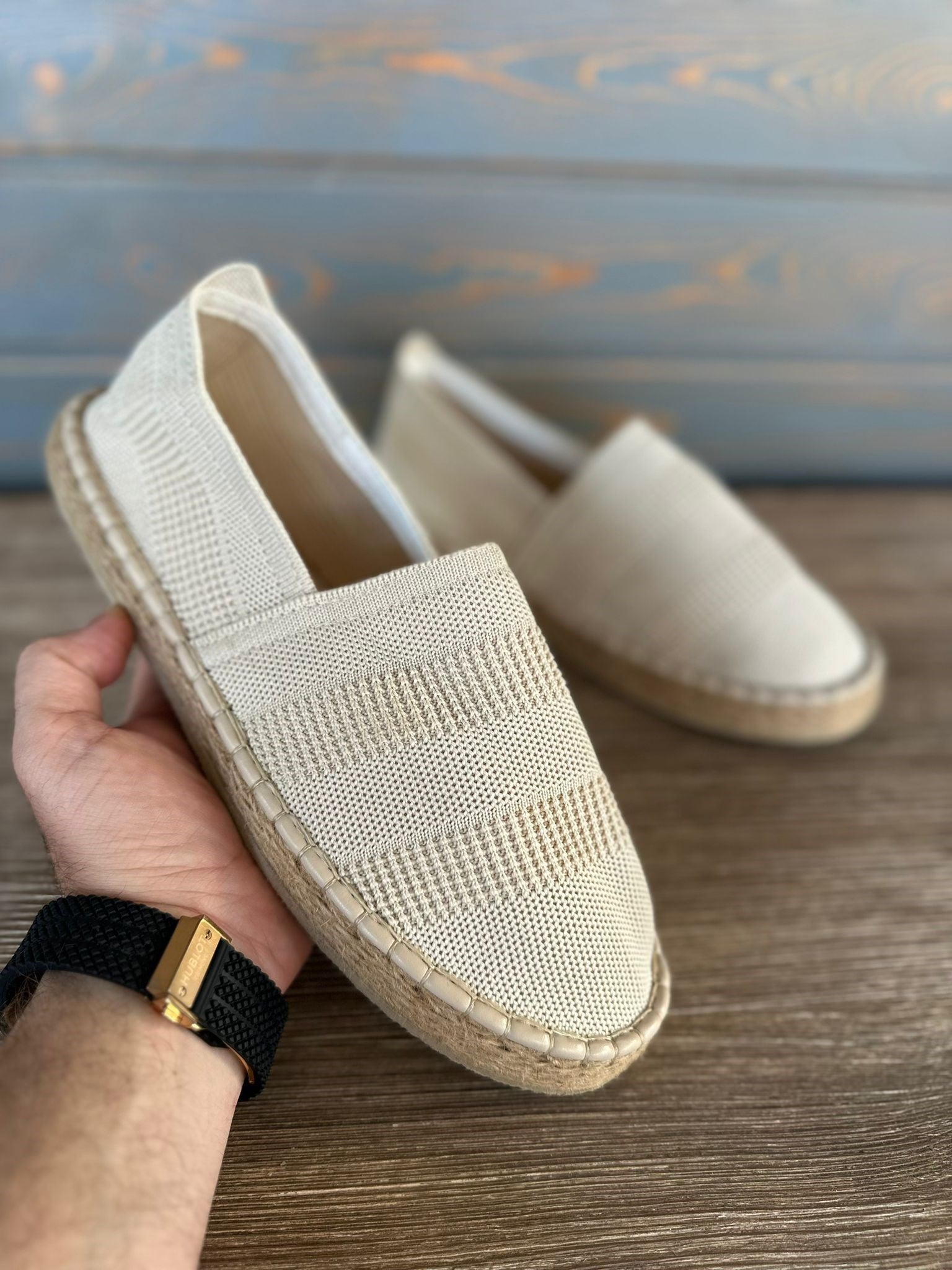 Hasır Taban Keten Espadril