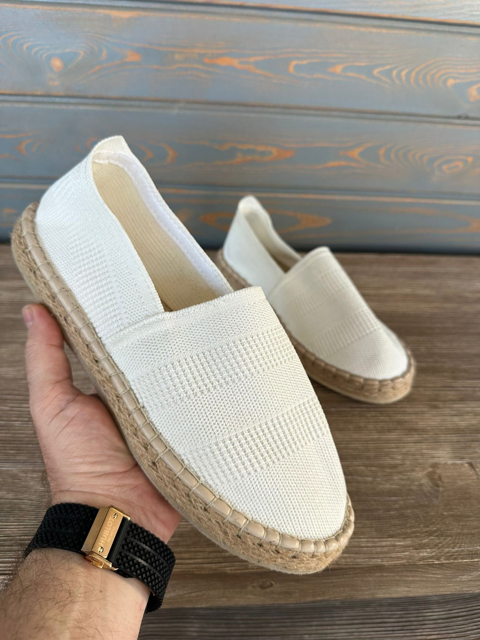 Hasır Taban Keten Espadril