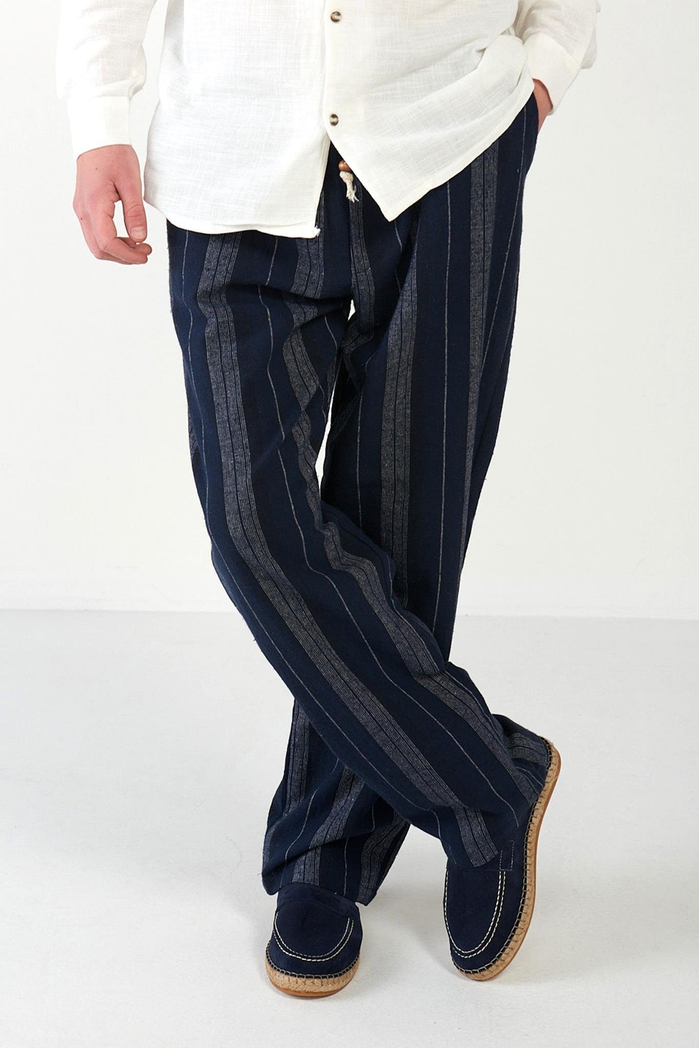 Hayfa Çizgili Baggy Pantolon