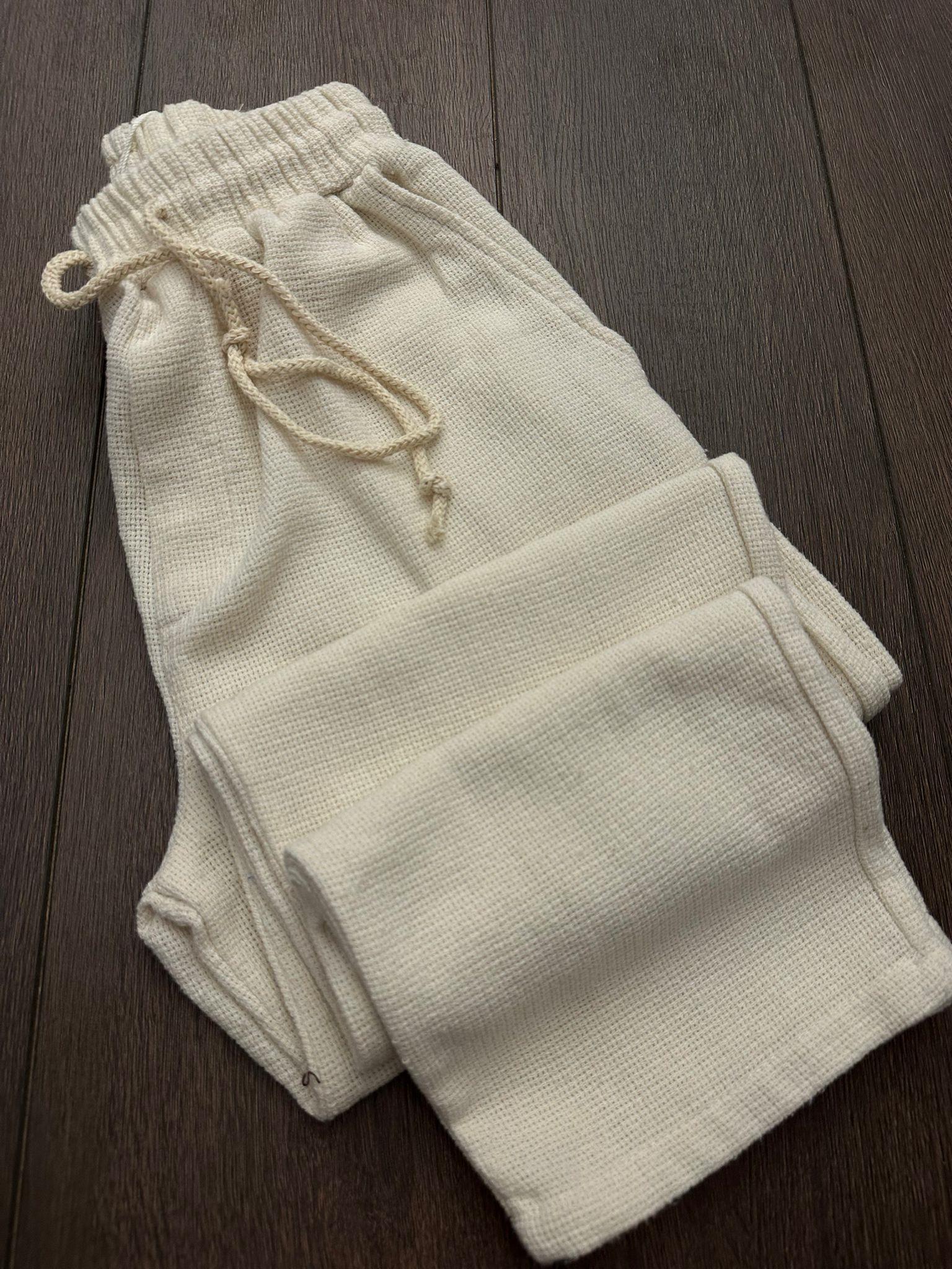 Kafes Baggy Keten Pantolon - Antrasit