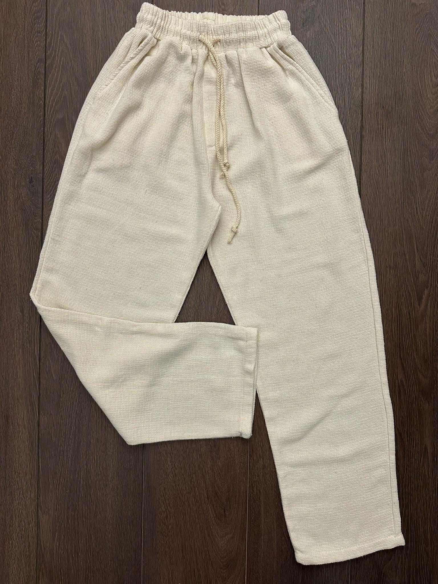 Kafes Baggy Keten Pantolon - Antrasit