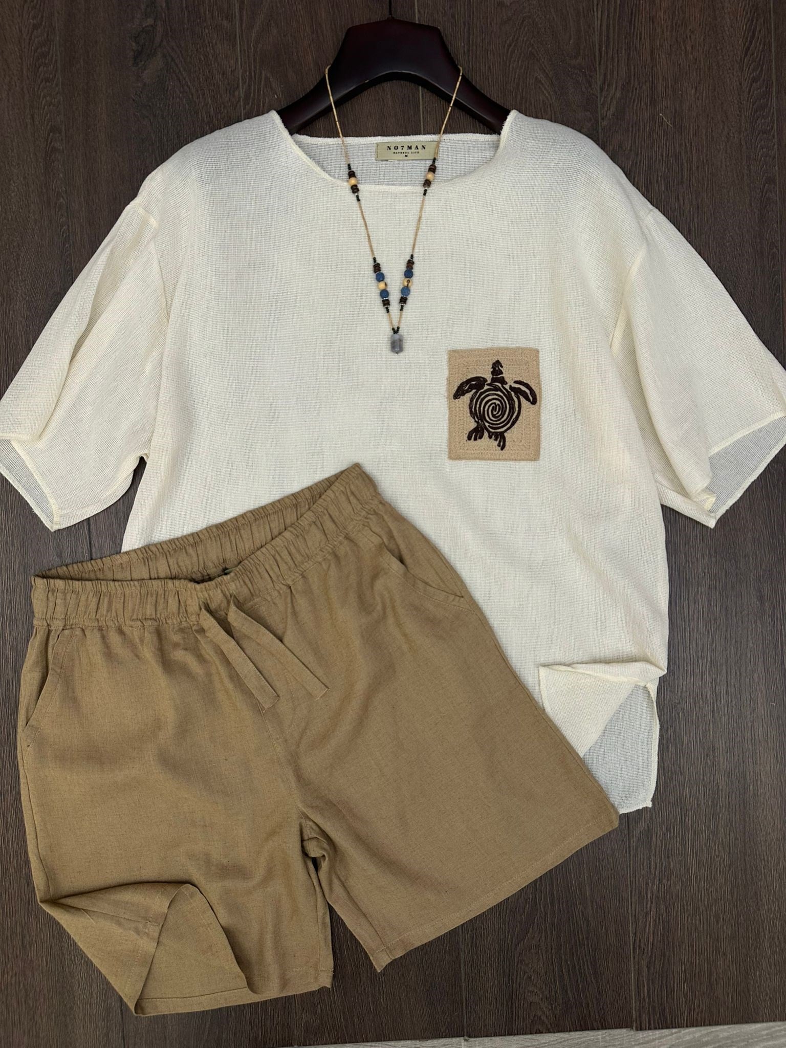 Kaplumbağa Logolu %100 Pamuk Oversize T-Shirt