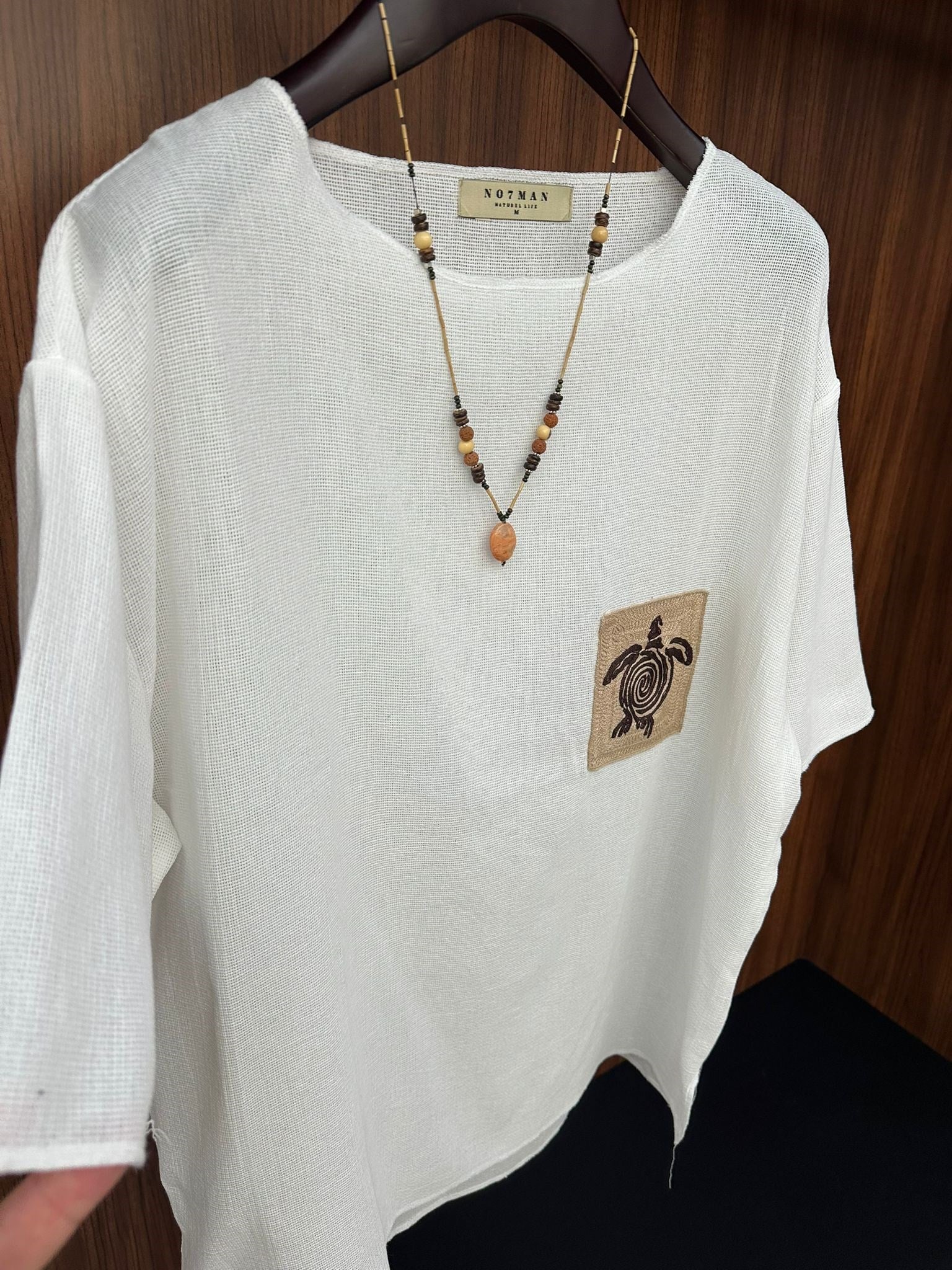 Kaplumbağa Logolu %100 Pamuk Oversize T-Shirt