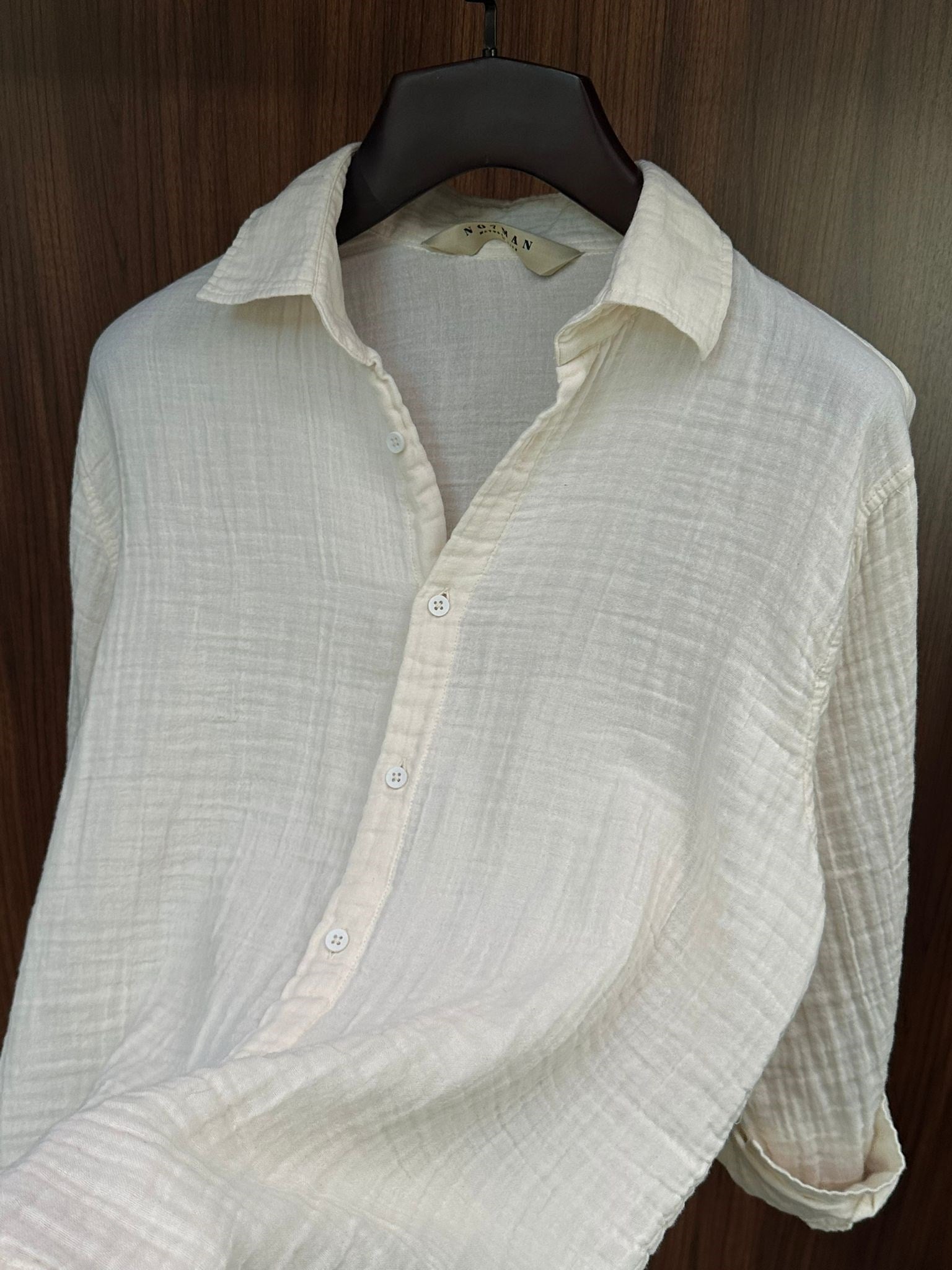 Mikonos Cep Detaylı Basic Müslin Gömlek