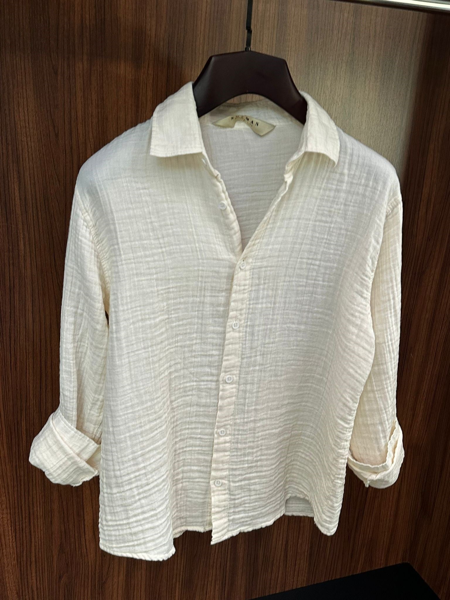 Mikonos Cep Detaylı Basic Müslin Gömlek