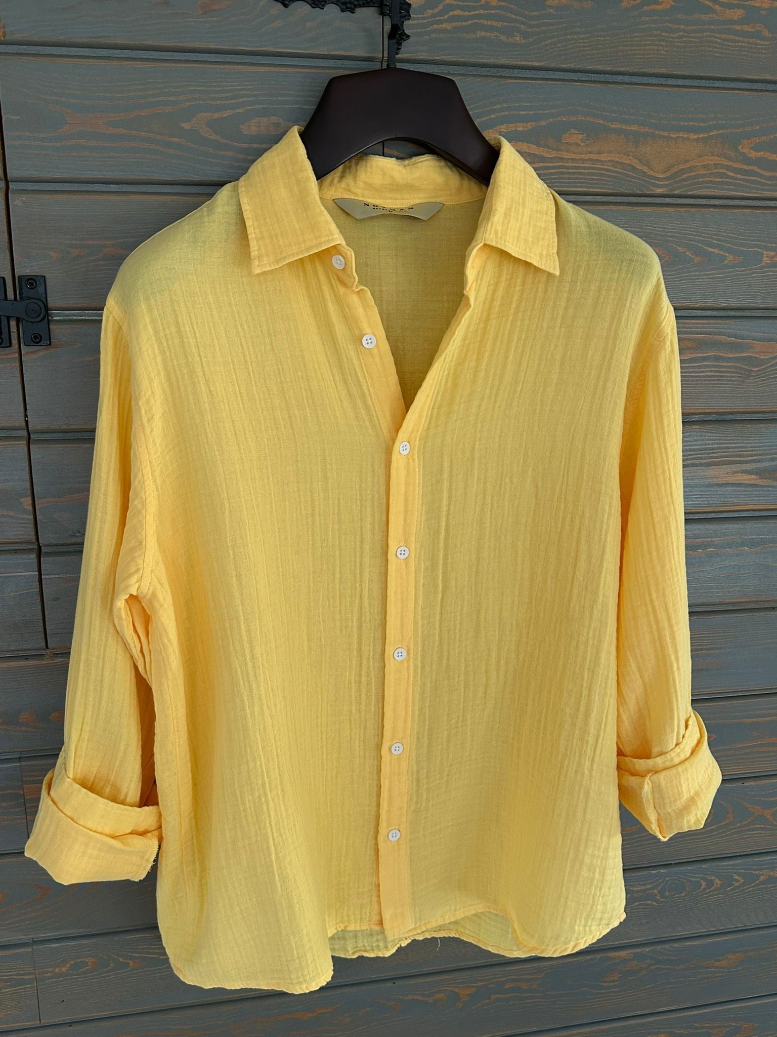 Mikonos Cep Detaylı Basic Müslin Gömlek