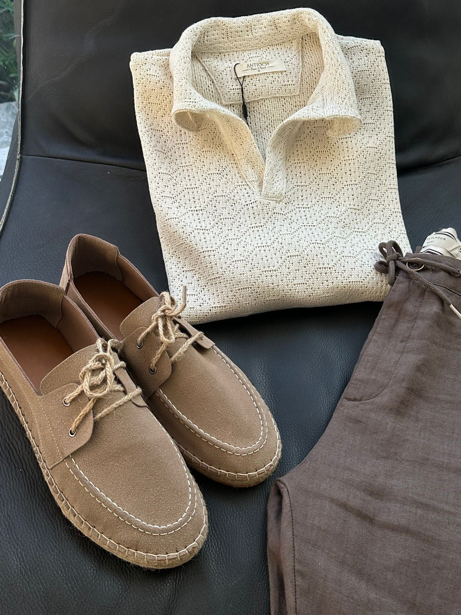 Örme Yakalı Triko T-Shirt