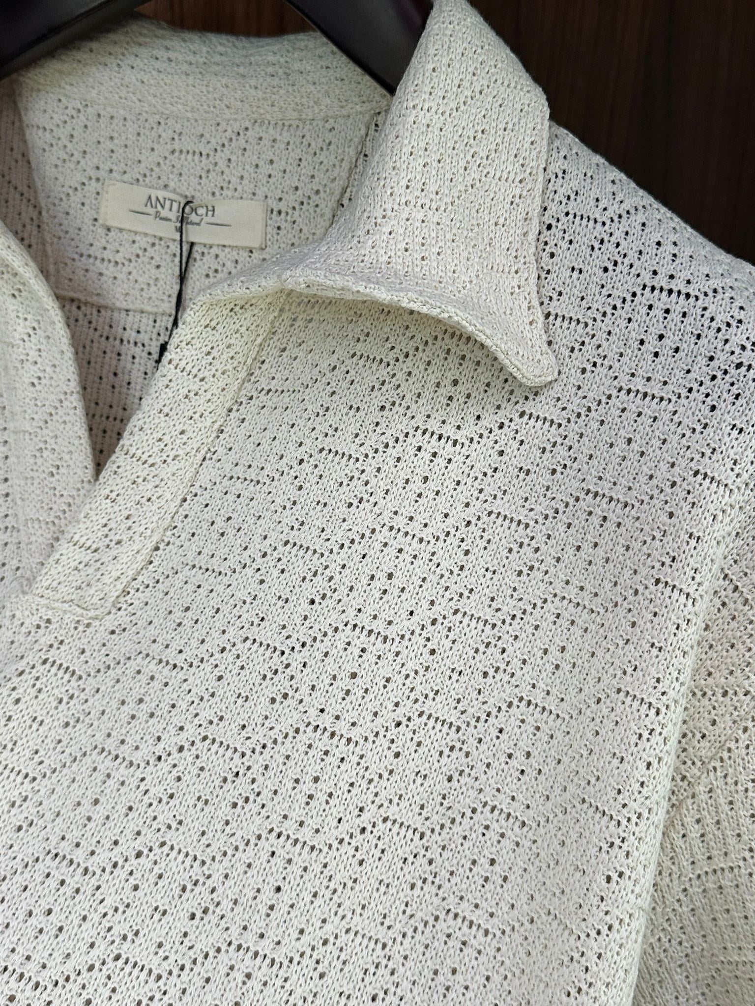 Örme Yakalı Triko T-Shirt