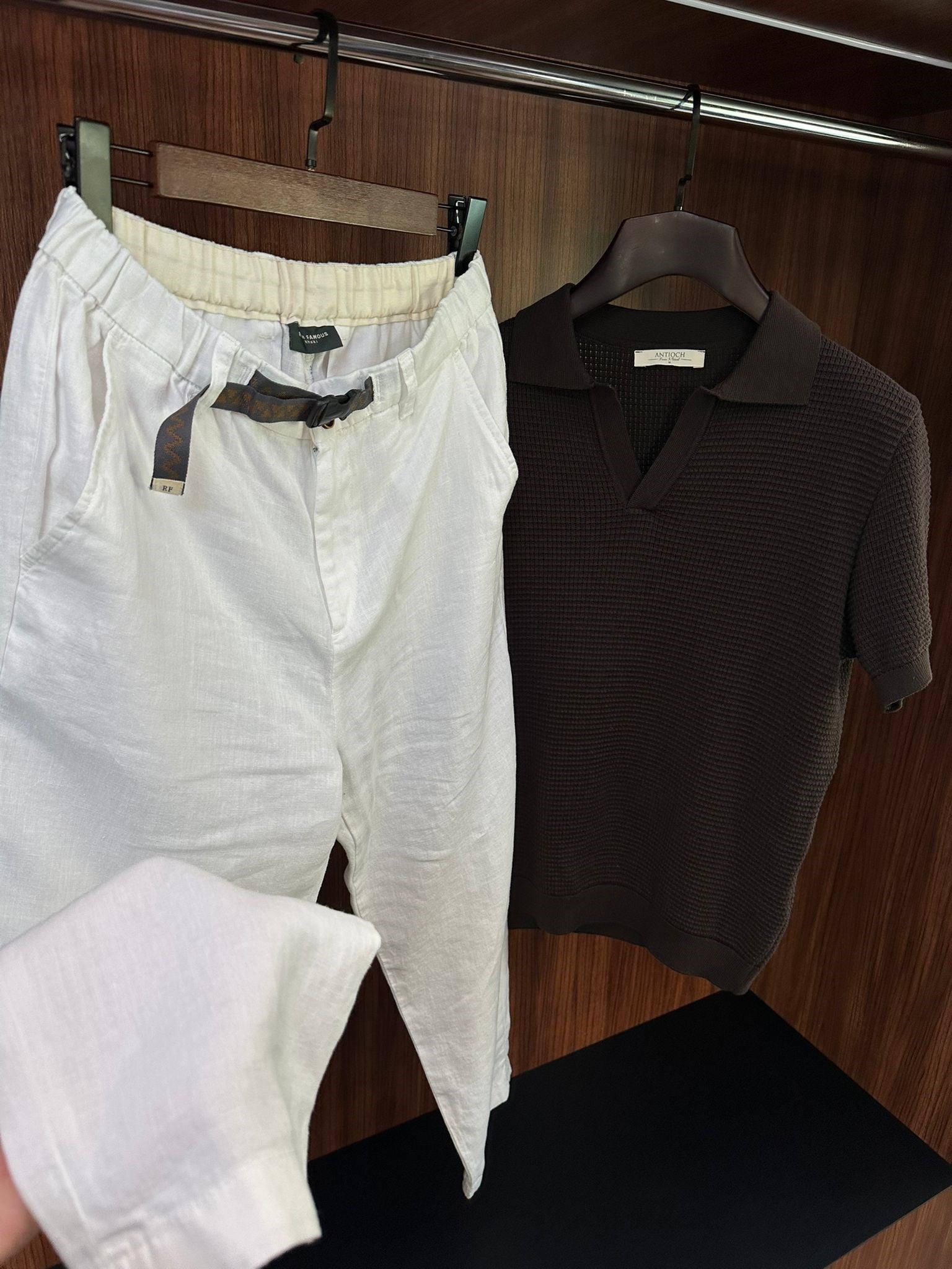 Pirinç Örme Yakalı Triko T-Shirt