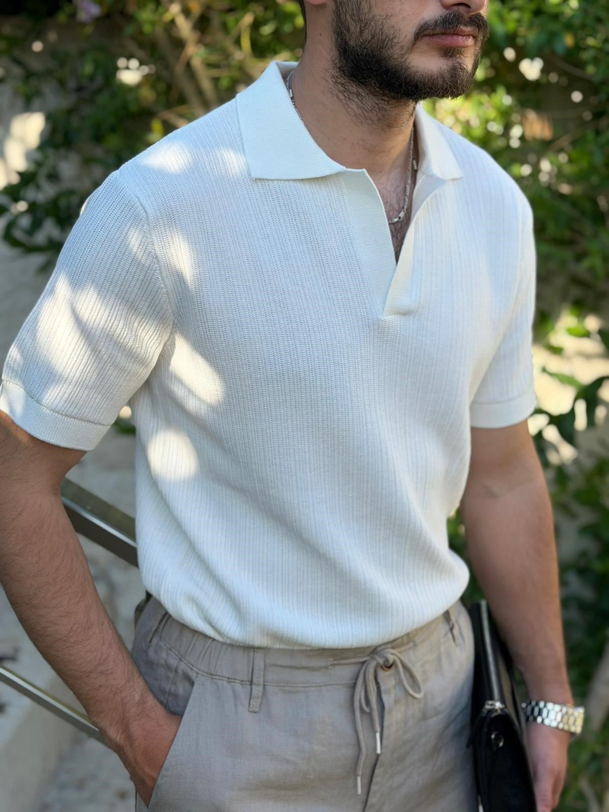 Yakalı Triko T-Shirt
