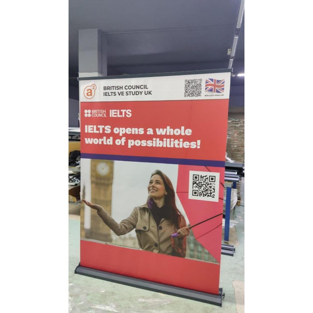 120×200 Cm Lüx Rollup Banner Pro Devrilmez Large Model