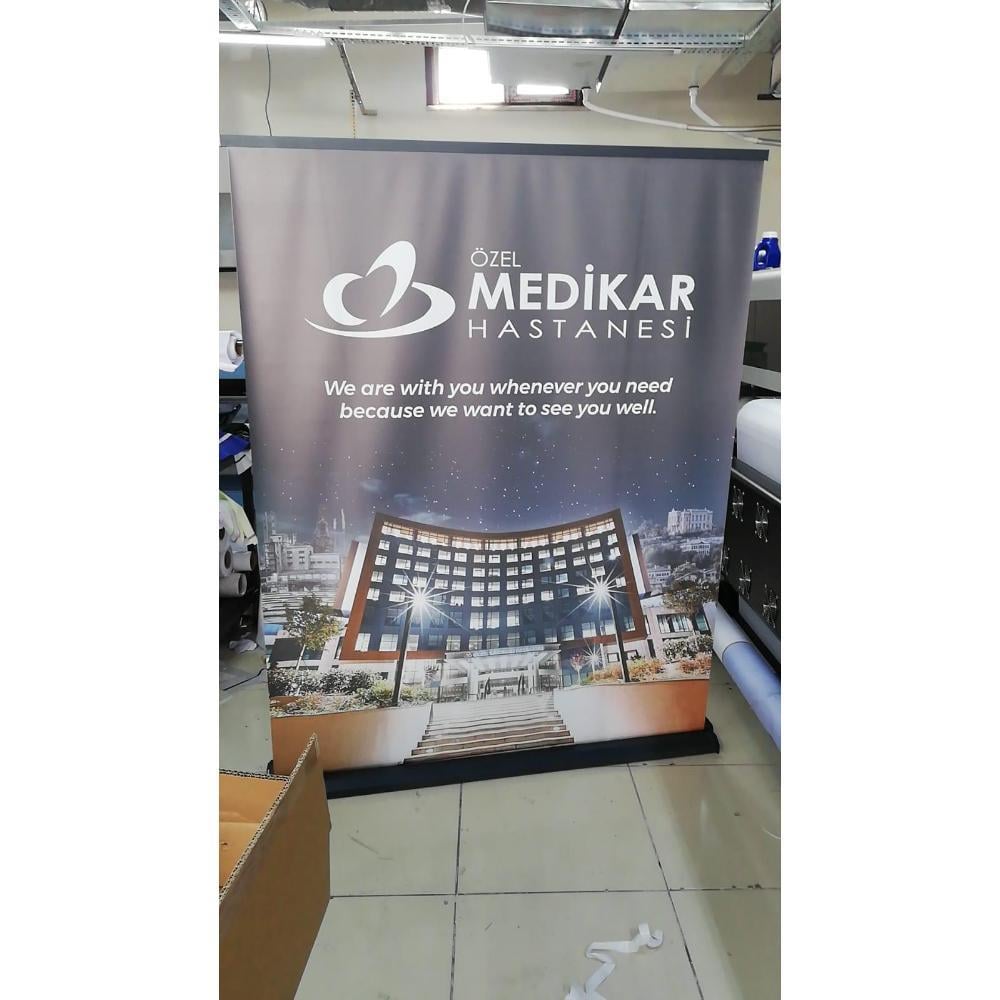 120×200 Cm Lüx Rollup Banner Pro Devrilmez Large Model