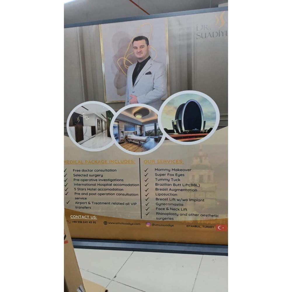 150×200 Cm Lüx Rollup Banner Pro Devrilmez Large Model