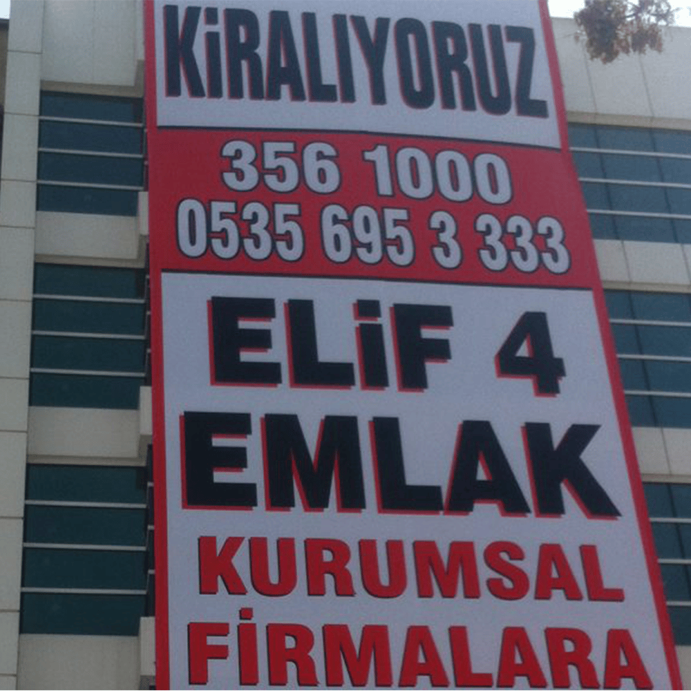 150x225 Cm Emlak Afişi