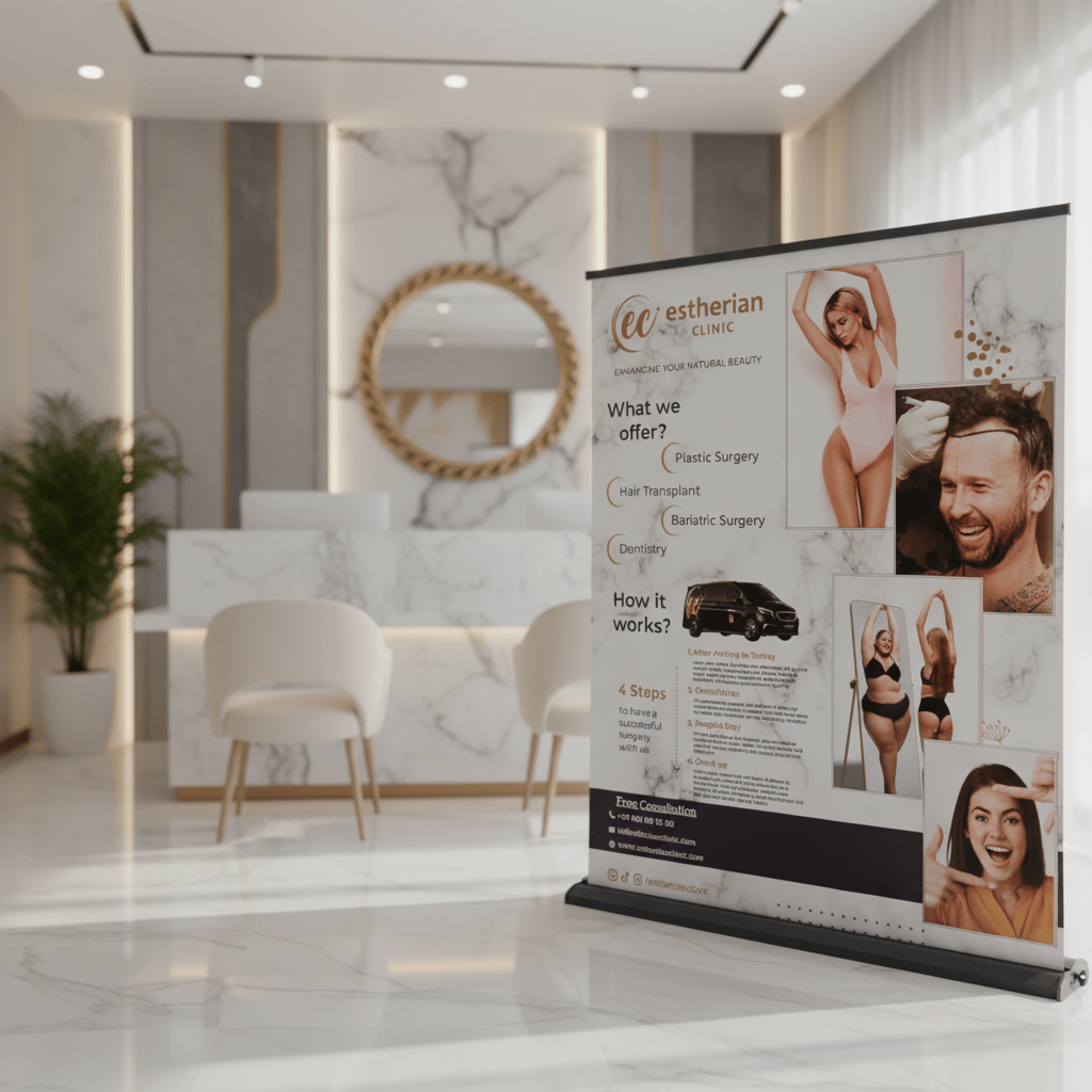 160×200 Cm Lüx Rollup Banner Pro Devrilmez Large Model