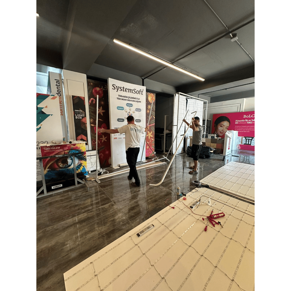 200x225 Düz Kumaş Stand