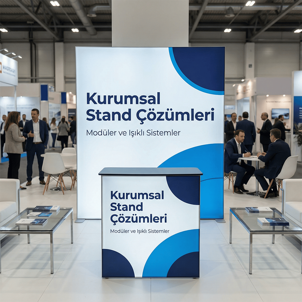 200x230 CM Modüler Lightbox 2'li Fuar Stand Seti