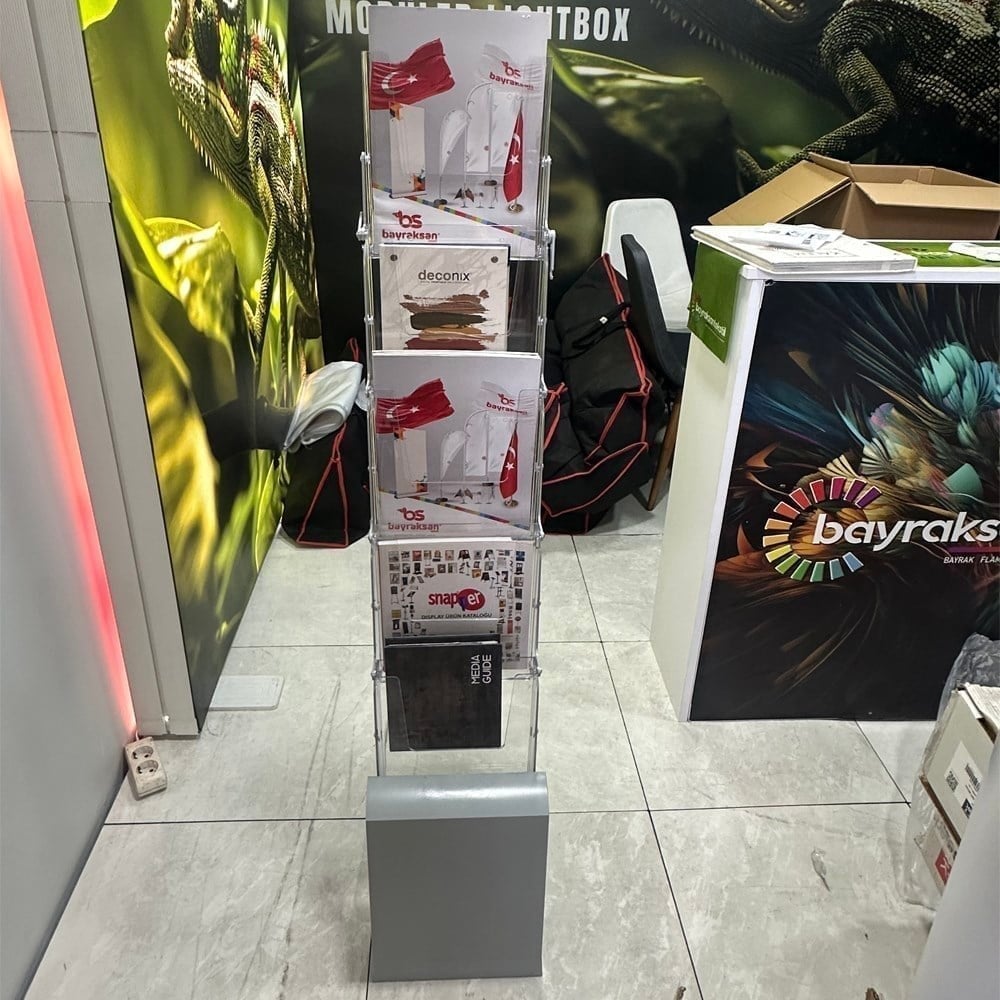 3 Panel Oval Örümcek Stand Fuar Tanıtım Seti (Roll-Up + Masa + Broşürlük)